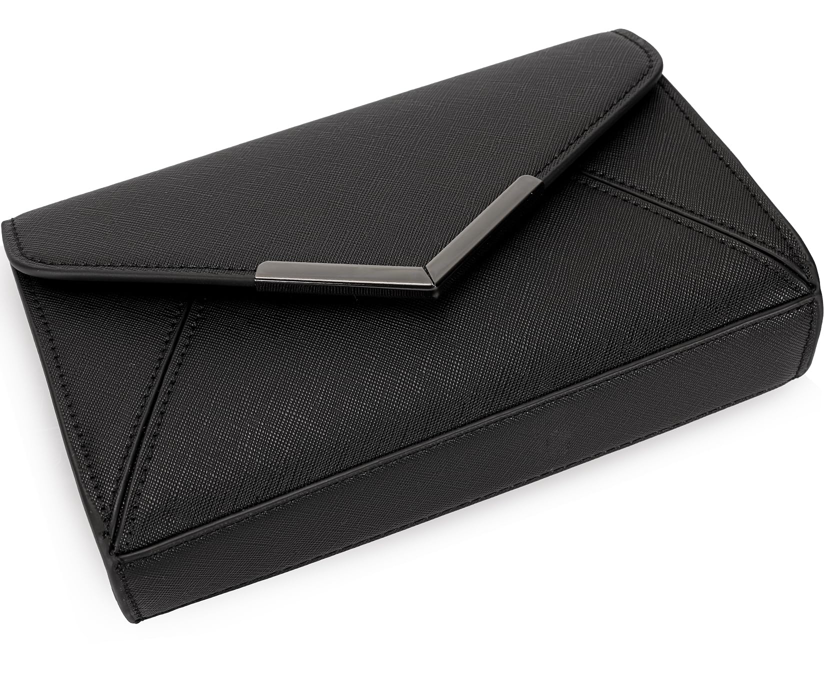 DEXMAY Women Envelope Clutch Faux Saffiano Leather Evening Handbag Foldover Clutch Bag Formal Dressy Purse