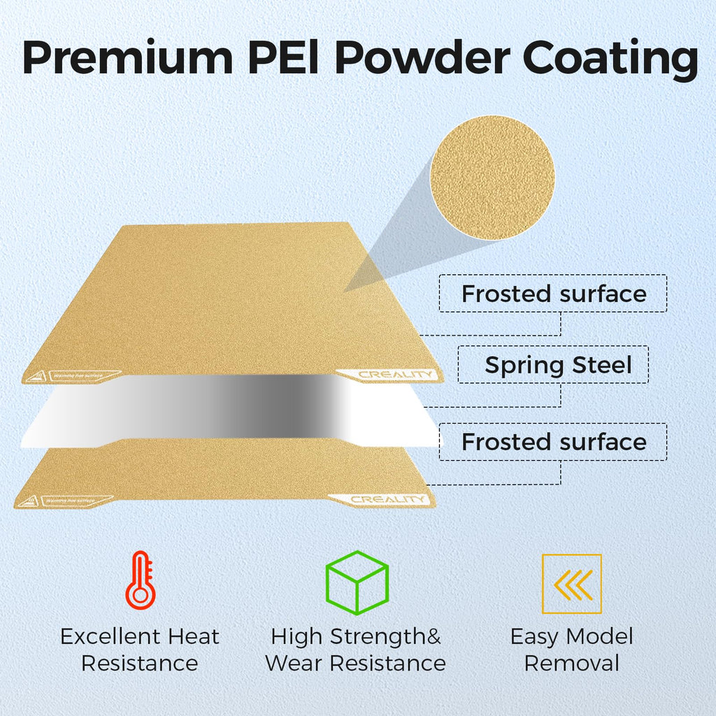 Creality Ender 3 V4 Build Plate, Original PEI Printing Plate Kit 225*250mm, Flexible Spring Steel Magnetic Platform Plate, Easy Print Removal, Heat Resistant For Creality Ender 3 V4 Combo 3D Printer