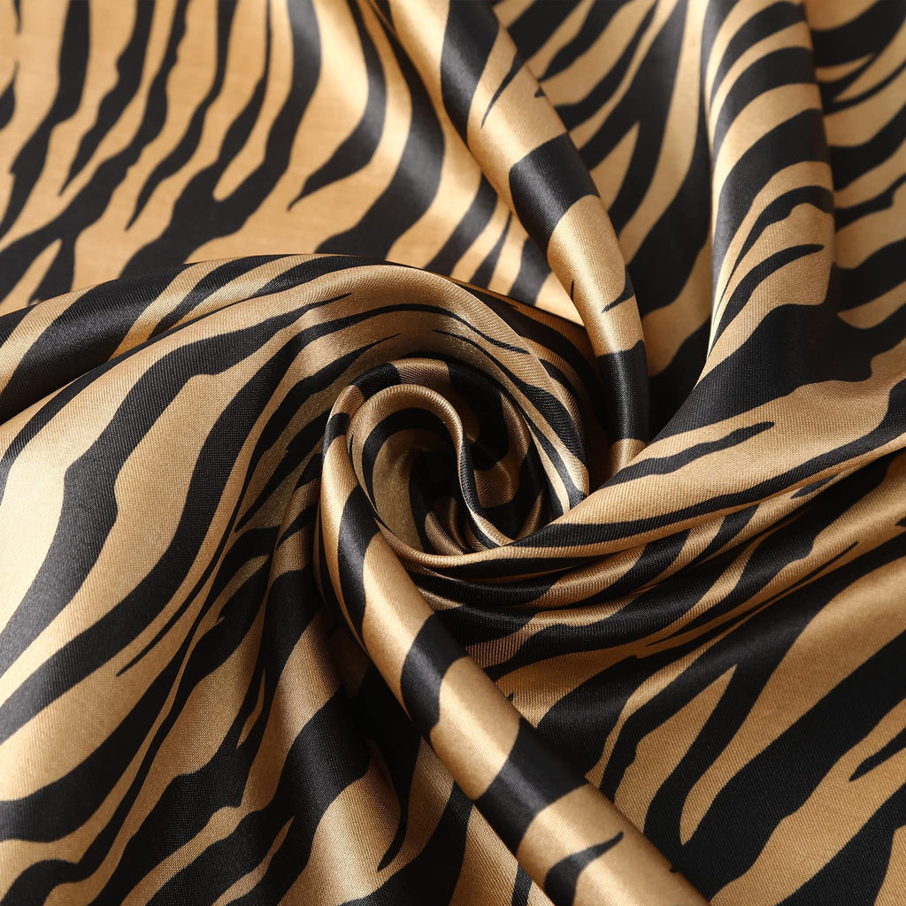 AWAYTR 35” Large Satin Square Head Scarf - 2Pcs Silk Like Floral Head Scarves Square Satin Hair Scarf Bandanas for Women