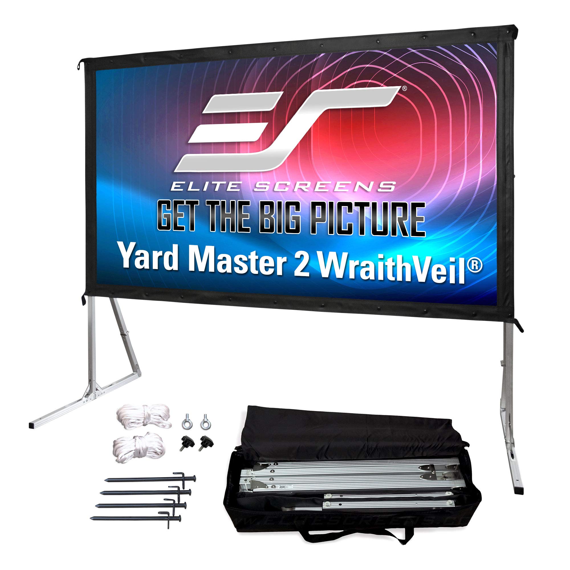 Elite Screens 100-inch Wraith Veil DUAL, 16:9, 0.8 Gain, 150° Viewing Angle, Front & Rear Projection Screen, Yardmaster 2 OMS100H2-Dual