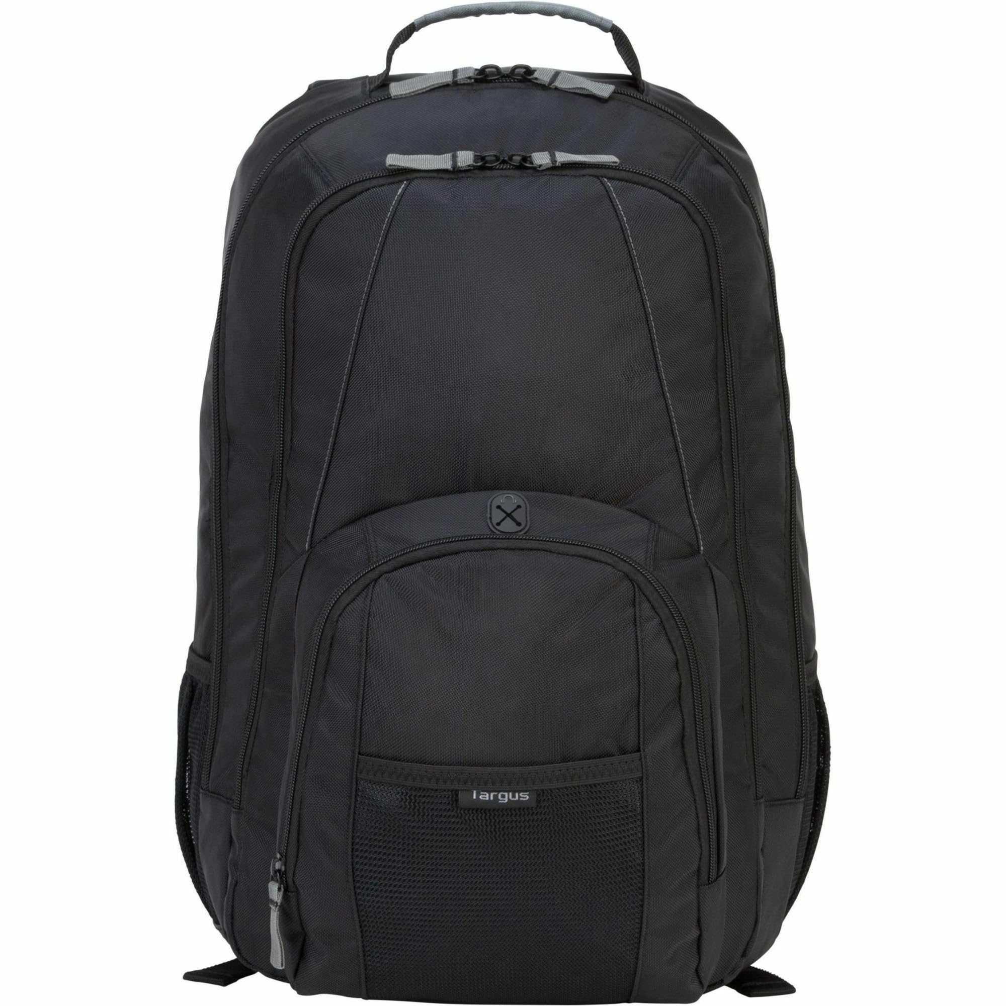 Targus 16 Inch Groove Laptop Backpack, Black - Fits Most Laptops up to 16", Water Resistant Travel Backpack for Business Commuters and Travel (CVR600)