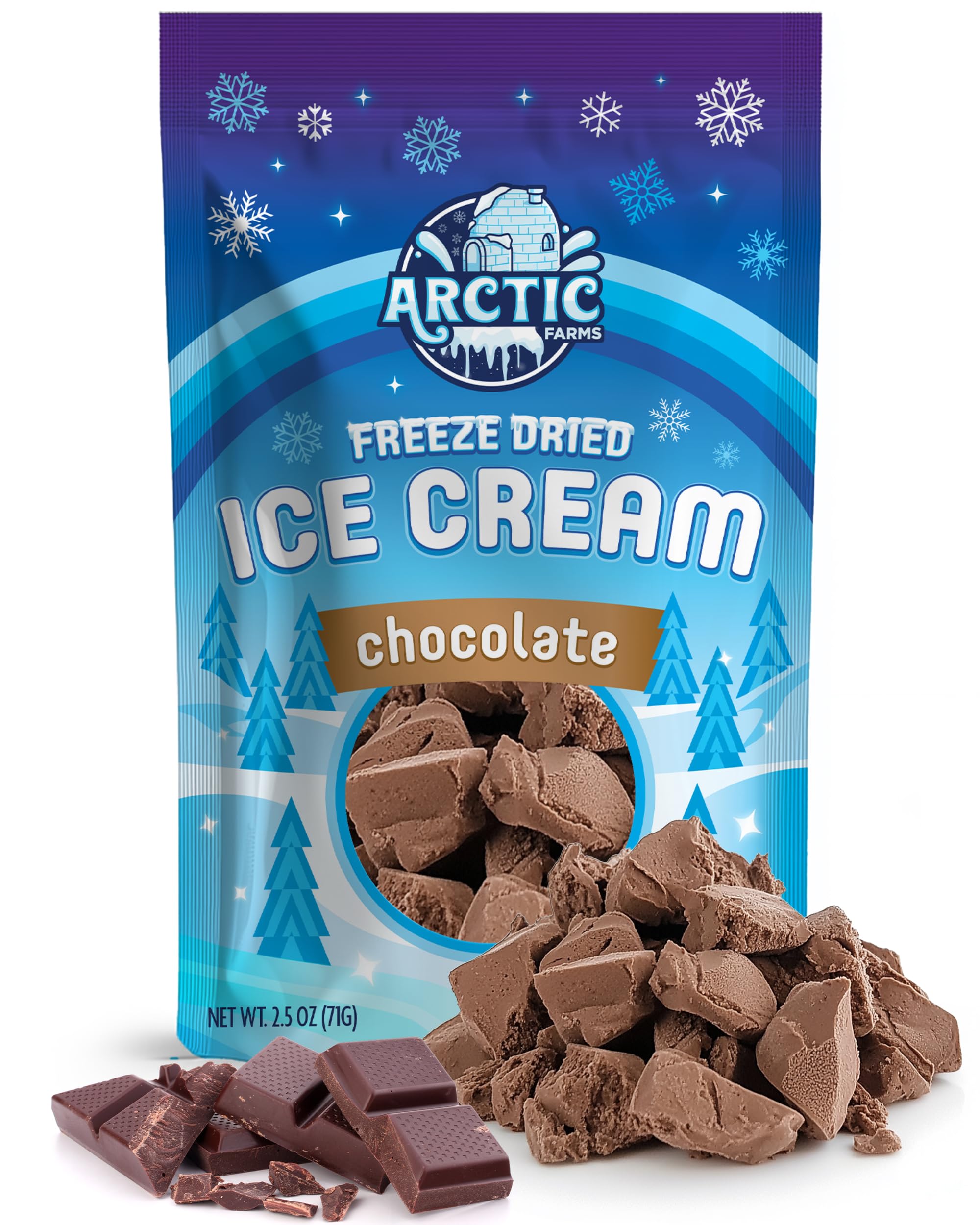 Arctic Farms Freeze Dried Ice Cream Bits Bagged and Boxed - Does Not Melt (1lb, S'mores)