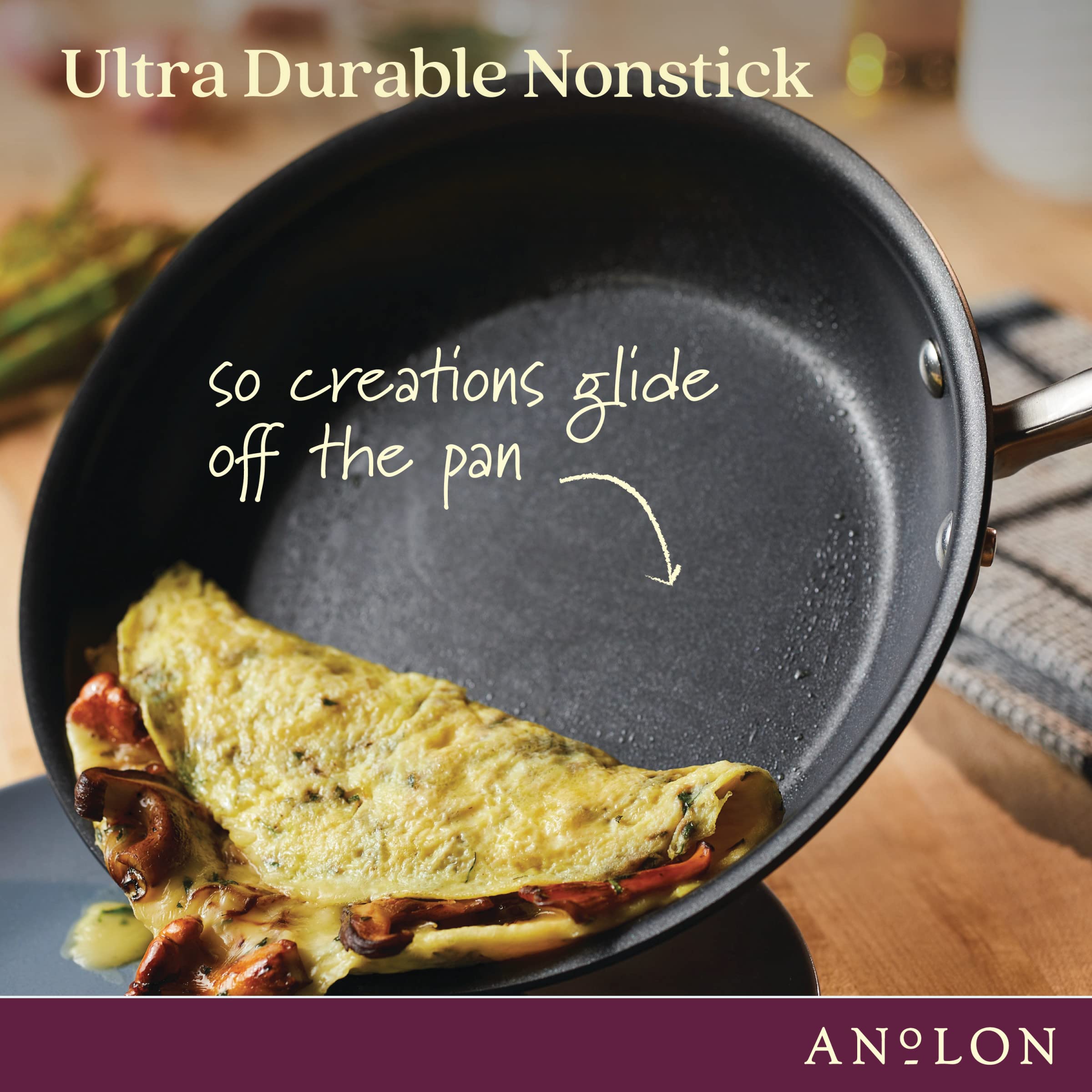 Anolon Advanced Home Hard Anodized Nonstick Sauce Pan/Saucepan with Straining and Lid, 2 Quart (2 Qt Straining Saucepan, Indigo)