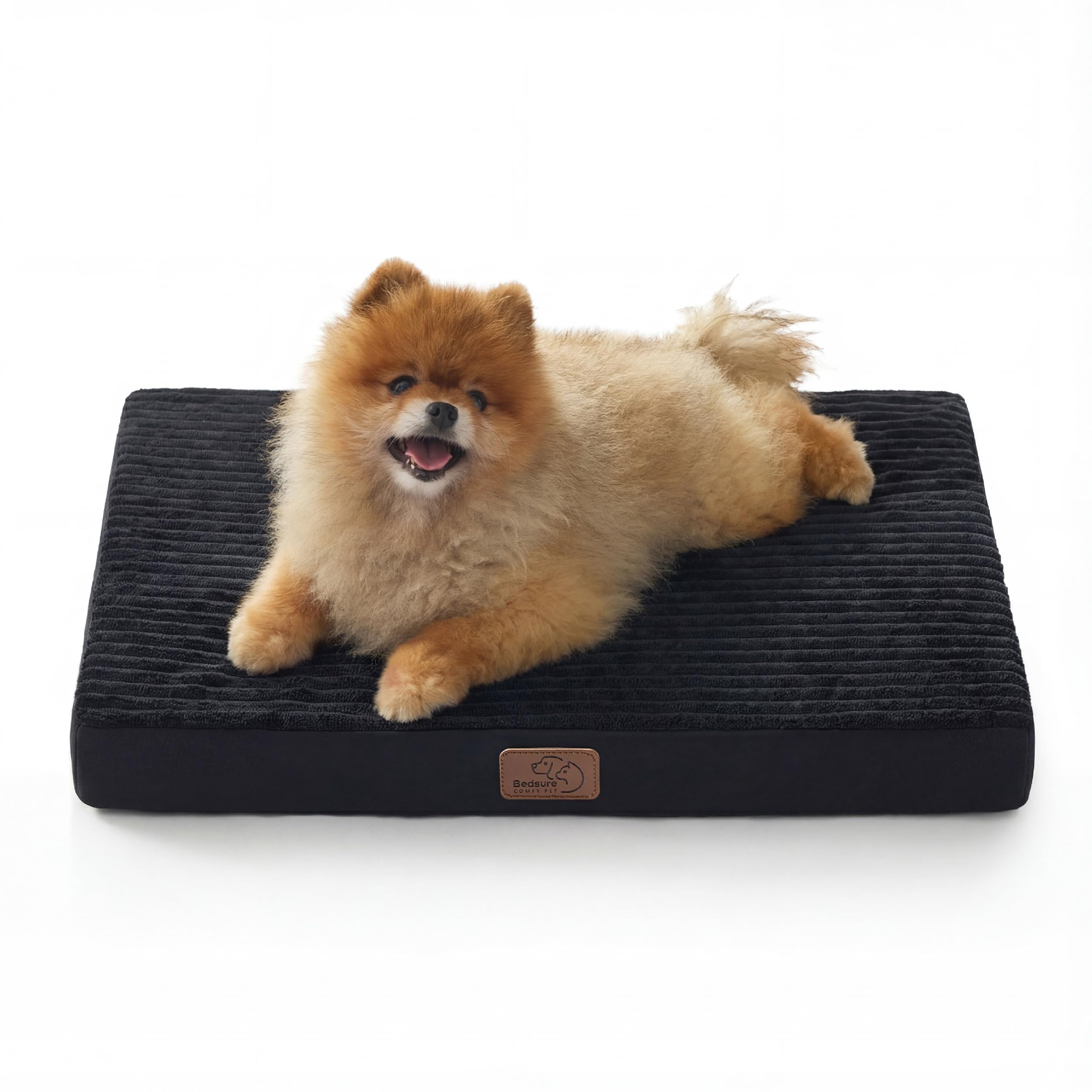 Bedsure ComfyFleece Dog Bed for Small Dogs - Orthopedic Pet Beds with Removable Washable Cover, NOT Waterproof Egg Crate Foam Puppy Mat, Suitable for Pet Up to 20 lbs, 23"x17"x2.8", NOT for Chewers