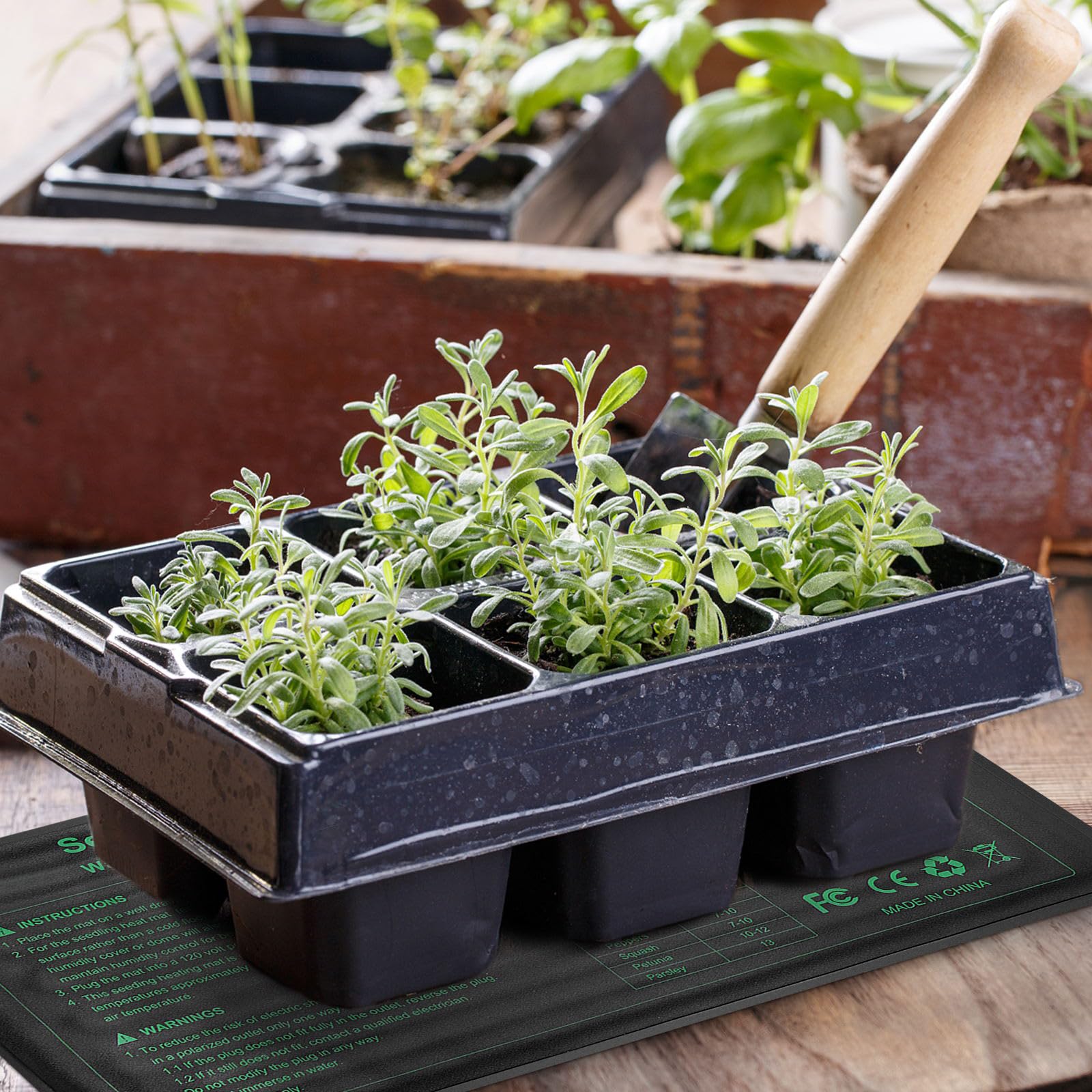 Seedling Heat Mat Hydroponic Plants Heating Pad, Seed Starting Greenhouse and Germination, Waterproof Durable Heating Pad for Indoor Home Gardening Seed Starter(10“x20.75”)