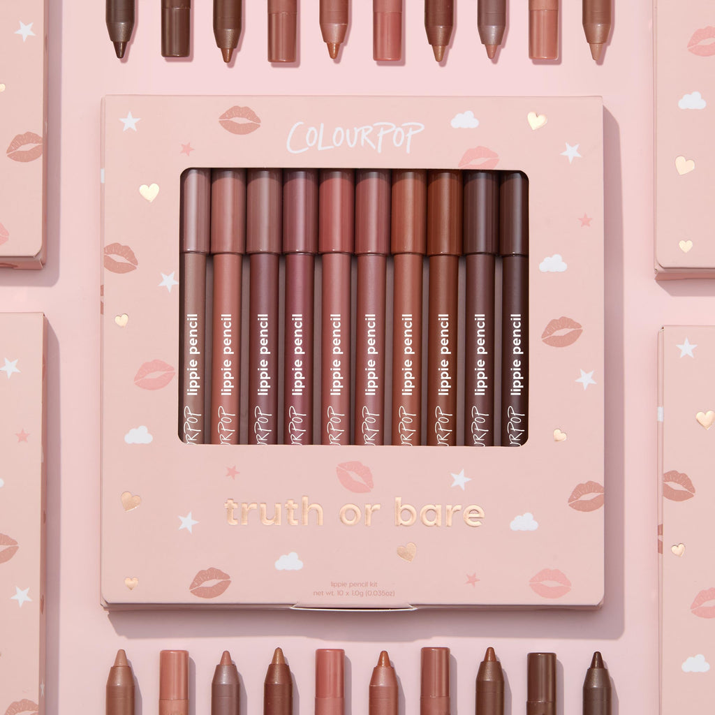 ColourPop Lil Box of Lippie Pencils Makeup Kit - 10-Piece Vegan Lip Liner Set with Creamy, Long-Wearing Formula - Includes New Shades to Deliver Bold, High-Impact Color (3.05 oz)