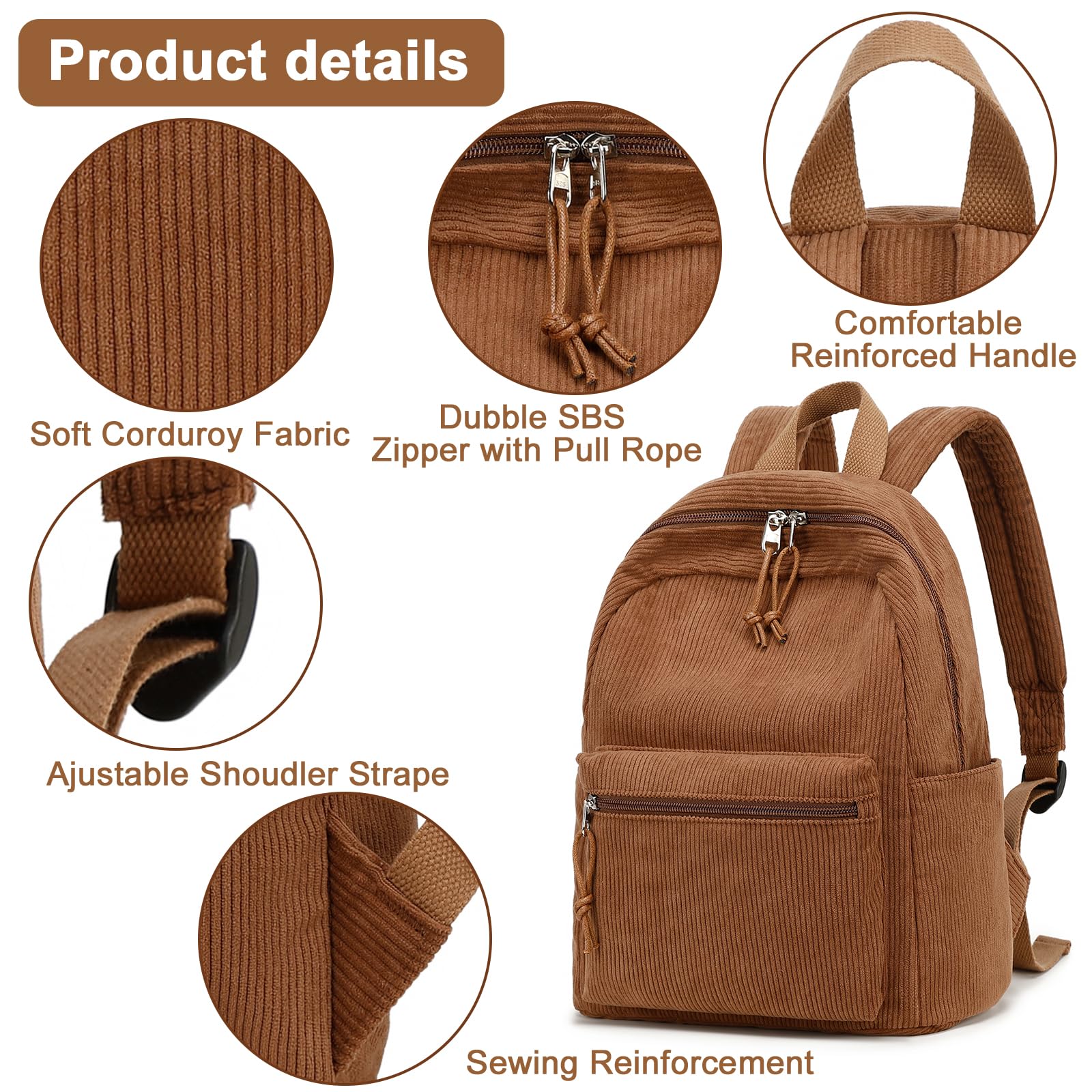 BTOOP Mini Backpack Women Girls Water-resistant Small Backpack Purse Shoulder Bag for Womens Adult Kids School Travel