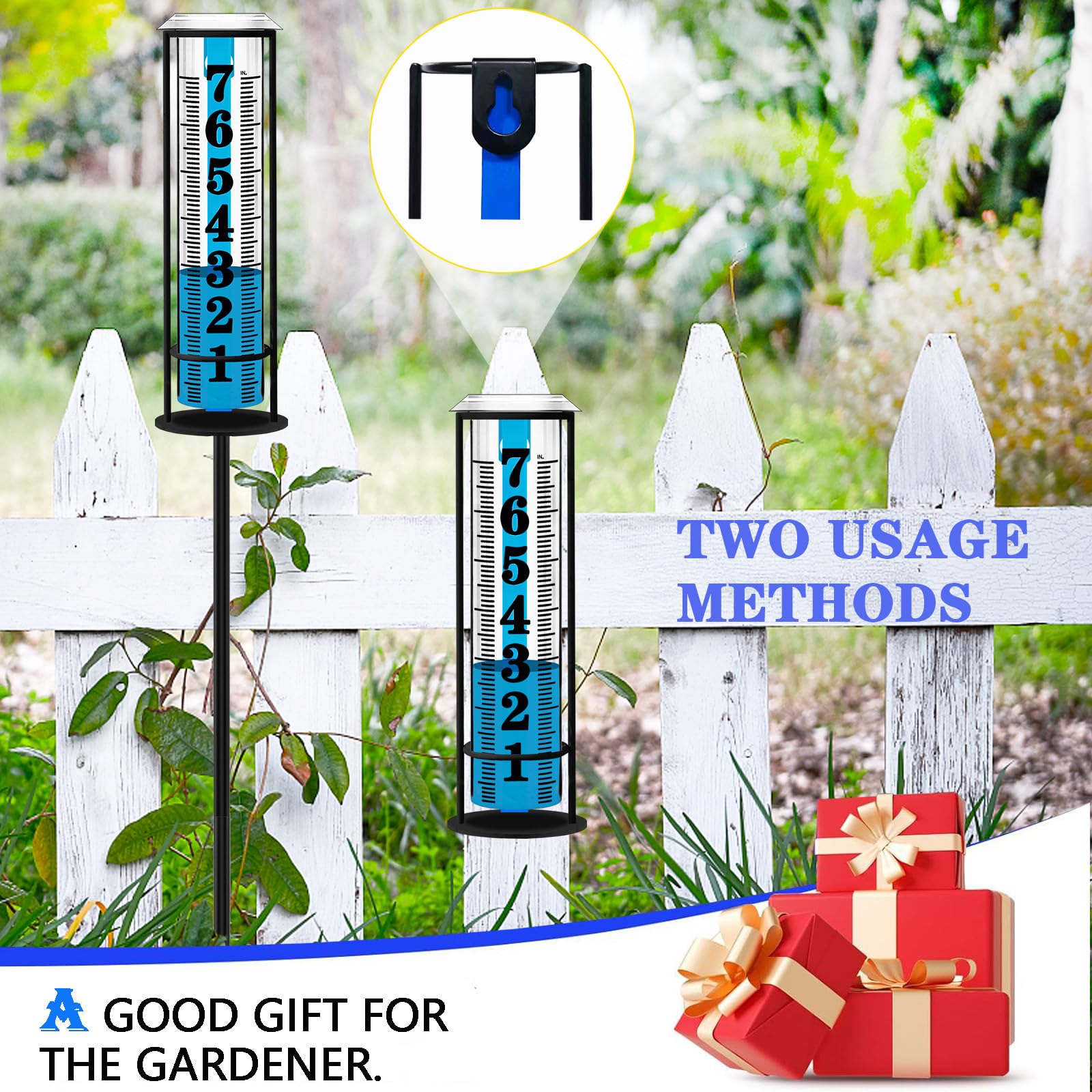 Weather Station with Rain Gauge Outdoor, Home Weather Stations Wireless Indoor Outdoor with Digital Rain Gauges, Thermometer, Barometer, Hygrometer, Atomic Clock, Weather Forecast, with 3 Sensor