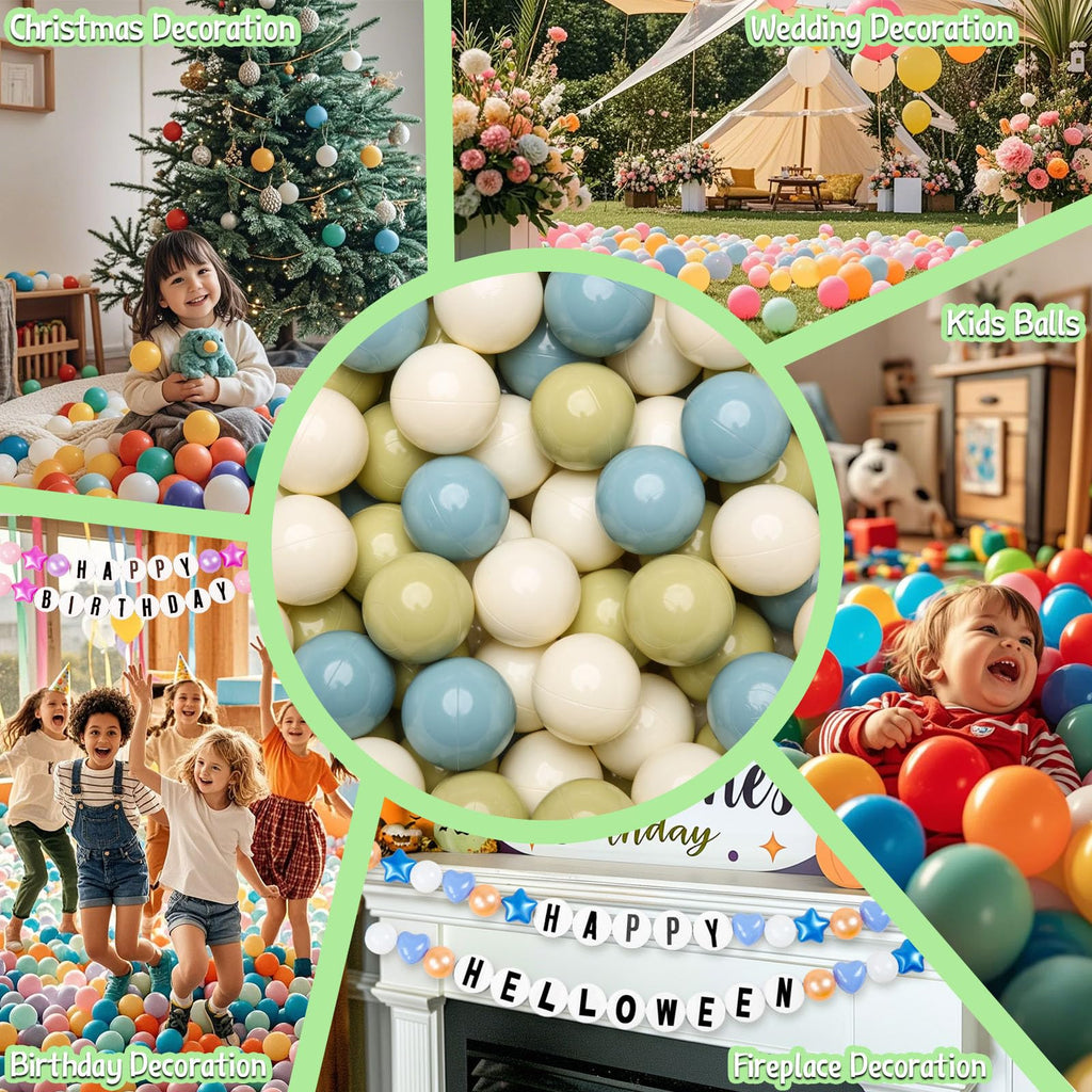 GOGOSO Playpen Balls for GirlsToddlers for Playhouse, Baby Pool, Play Ball Fun Centers, for Babies, Kids, Toddlers 1-3, Phthalate Free BPA Free 100pcs