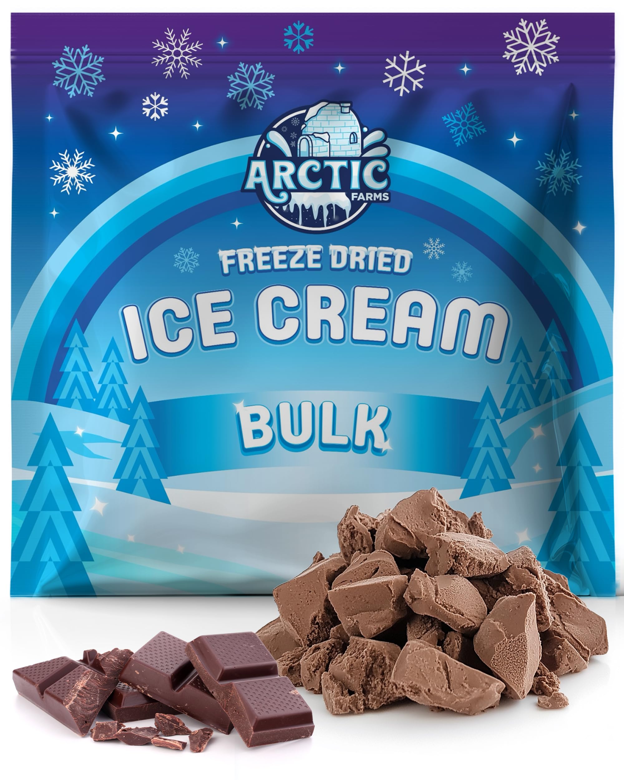 Arctic Farms Freeze Dried Ice Cream Bits Bagged and Boxed - Does Not Melt (1lb, S'mores)