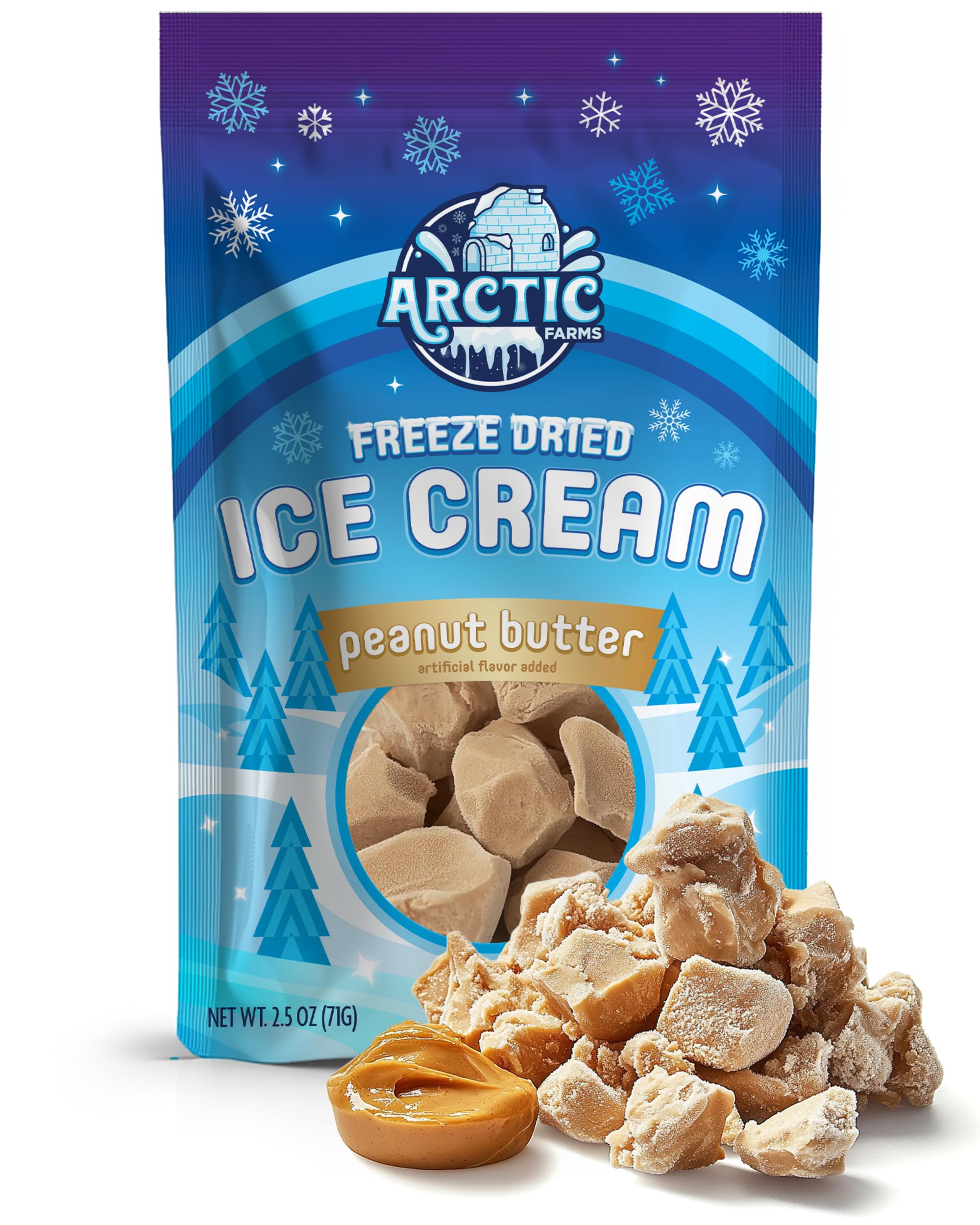 Arctic Farms Freeze Dried Ice Cream Bits Bagged and Boxed - Does Not Melt (1lb, S'mores)