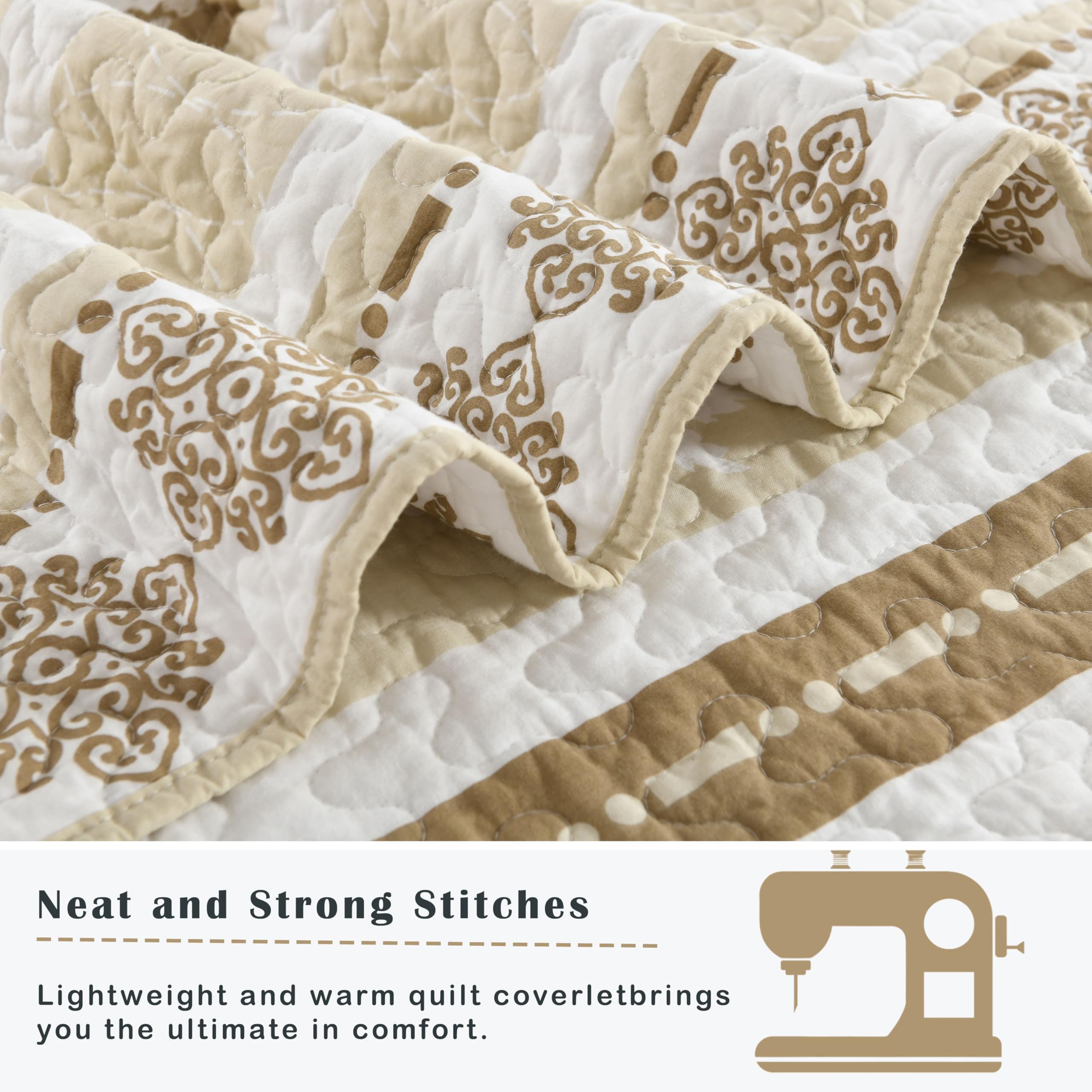 Yellow Quilts Queen Size, Paisley Comforter Set Queen Cotton Bed, Yellow Grey White Comforter, Striped Bedding Queen Size, Lightweight Luxury Bedspread,3 Piece