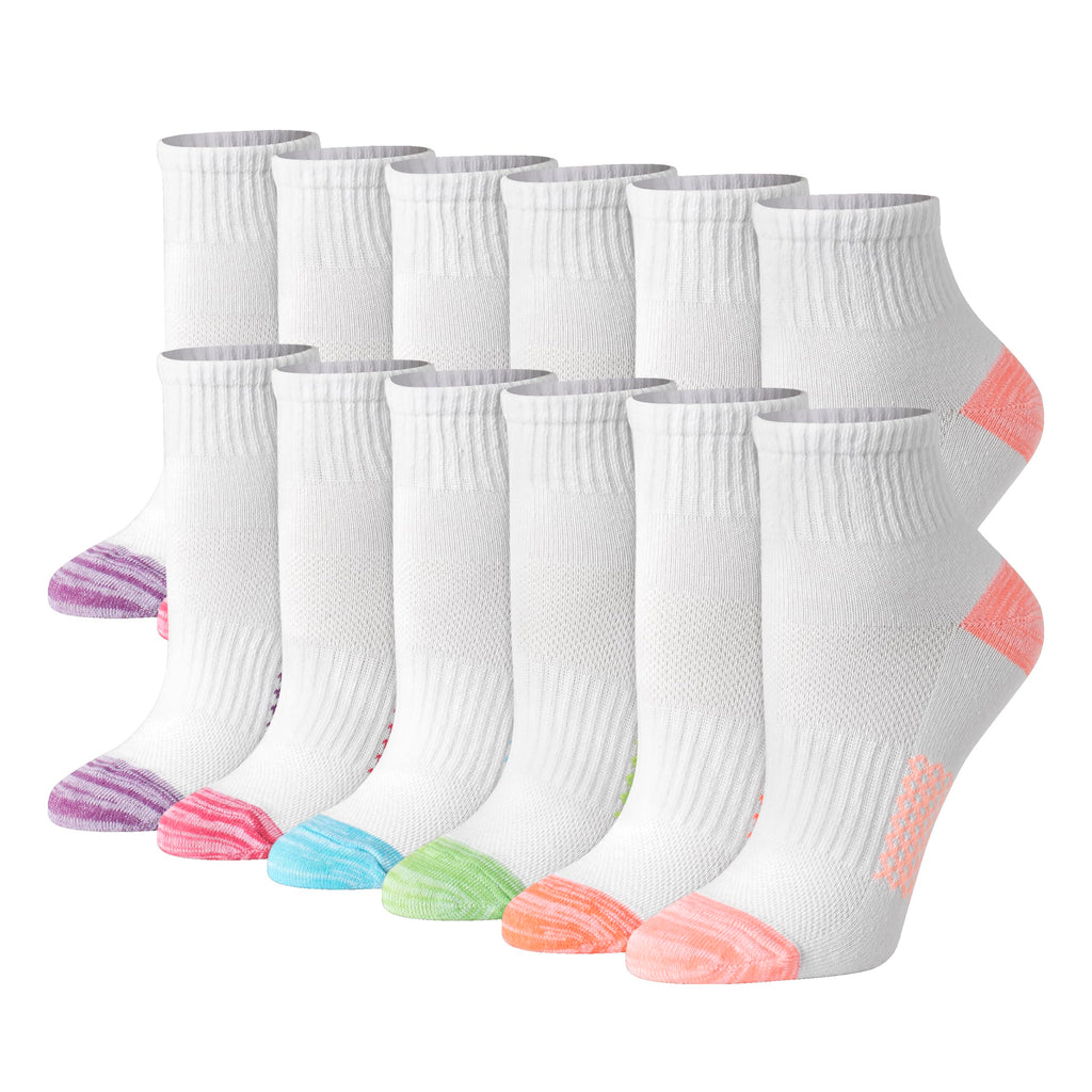 Hanes womens Hanes Women's 6-pair Lightweight Breathable Ventilation Ankle Socks