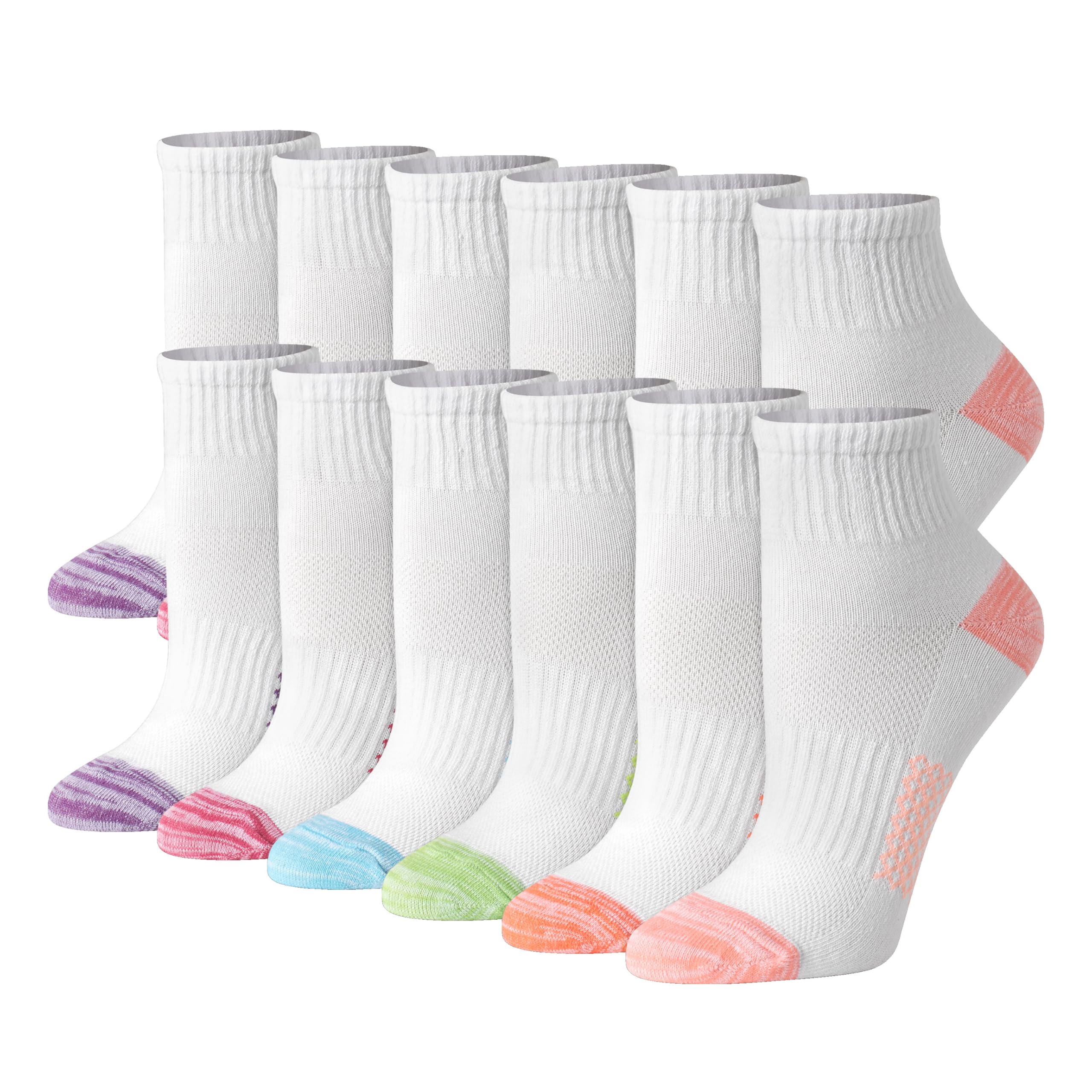 Hanes womens Hanes Women's 6-pair Lightweight Breathable Ventilation Ankle Socks