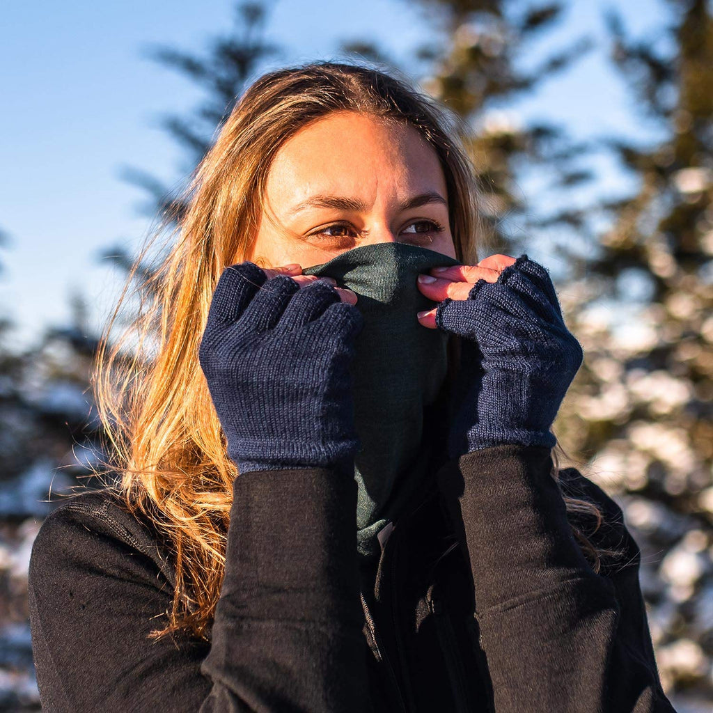 100% Merino Wool - Midweight Neck Gaiter - Skiing Neck Warmer - Winter Face Mask - Multipurpose Headwear