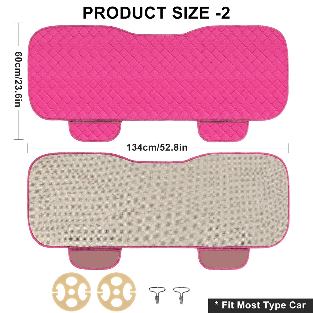 surpassme Comfortable Car Seat Covers Universal Front Seat Covers for Car Accessories, Padded Car Interior Covers for Automotive, SUV, Truck, and Van(Black)