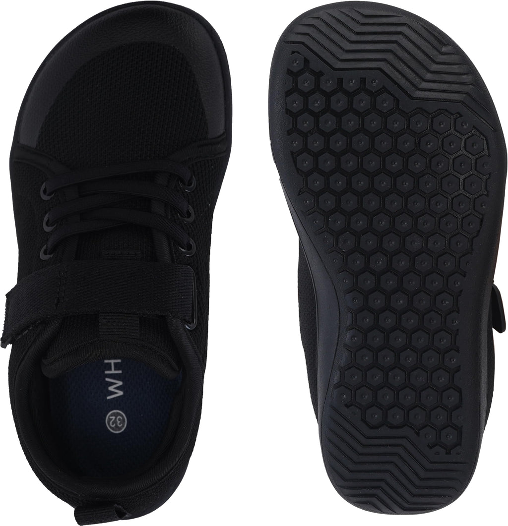 WHITIN Little/Big Kid Barefoot Shoes | Boys/Girls Lace-up Minimalist Sneakers | Wide Toe Box | Natural Flexible Fit