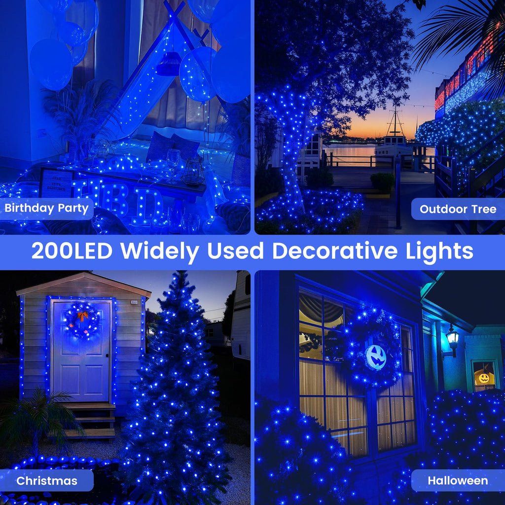 Connectable 100 LED String Lights Indoor Outdoor, 33FT Warm White Christmas Lights Waterproof, 13 Modes with Timer, Twinkle Fairy Lights Plug in Clear Wire for Christmas Tree, Bedroom, Classroom Decor