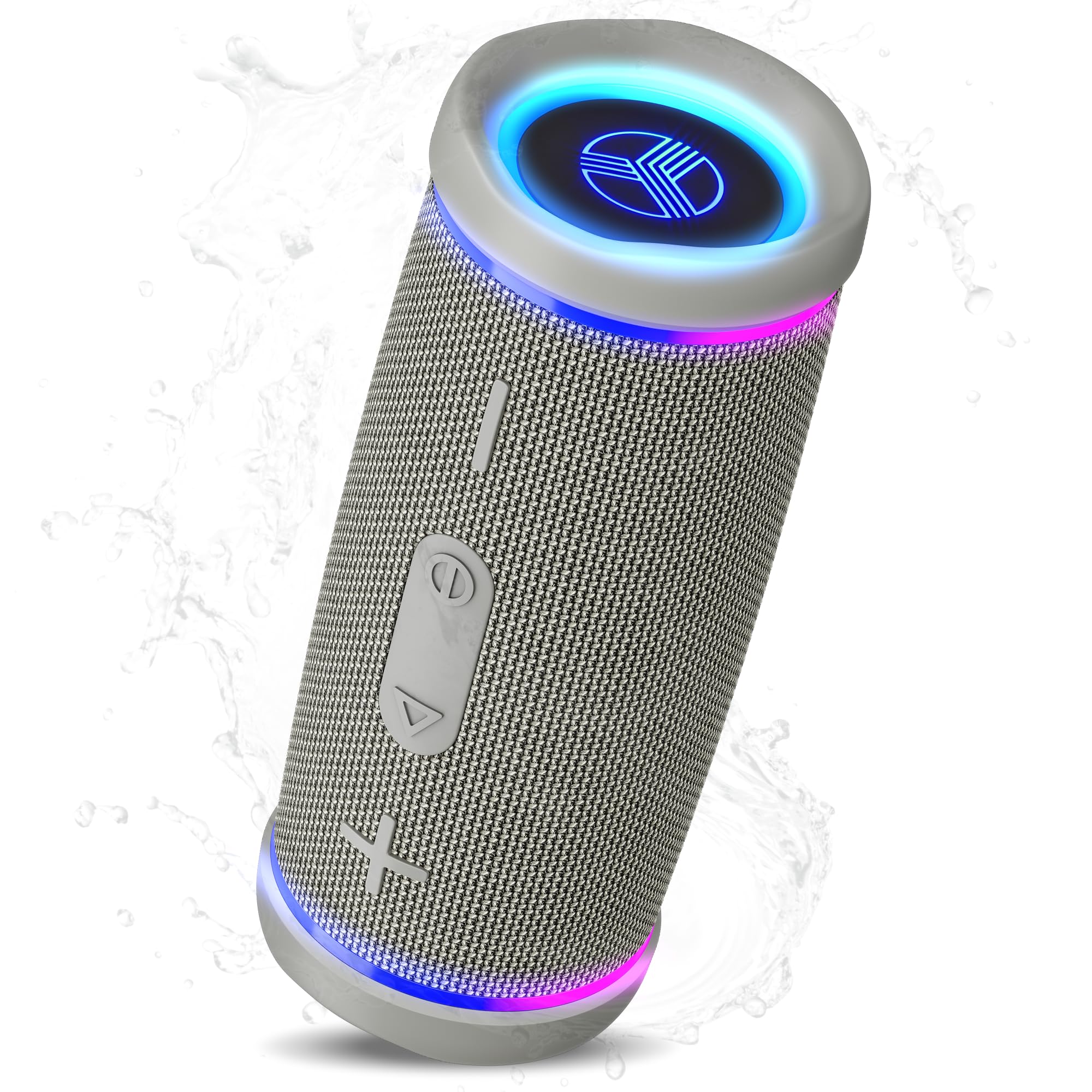 TREBLAB HD77 – Waterproof Bluetooth Speaker, 30W Loud 360° Sound, Deep Bass, IPX7, TWS Pairing, RGB Lights, 20H Battery, Portable Wireless Speaker for Outdoor, Beach, Camping, Party, Travel