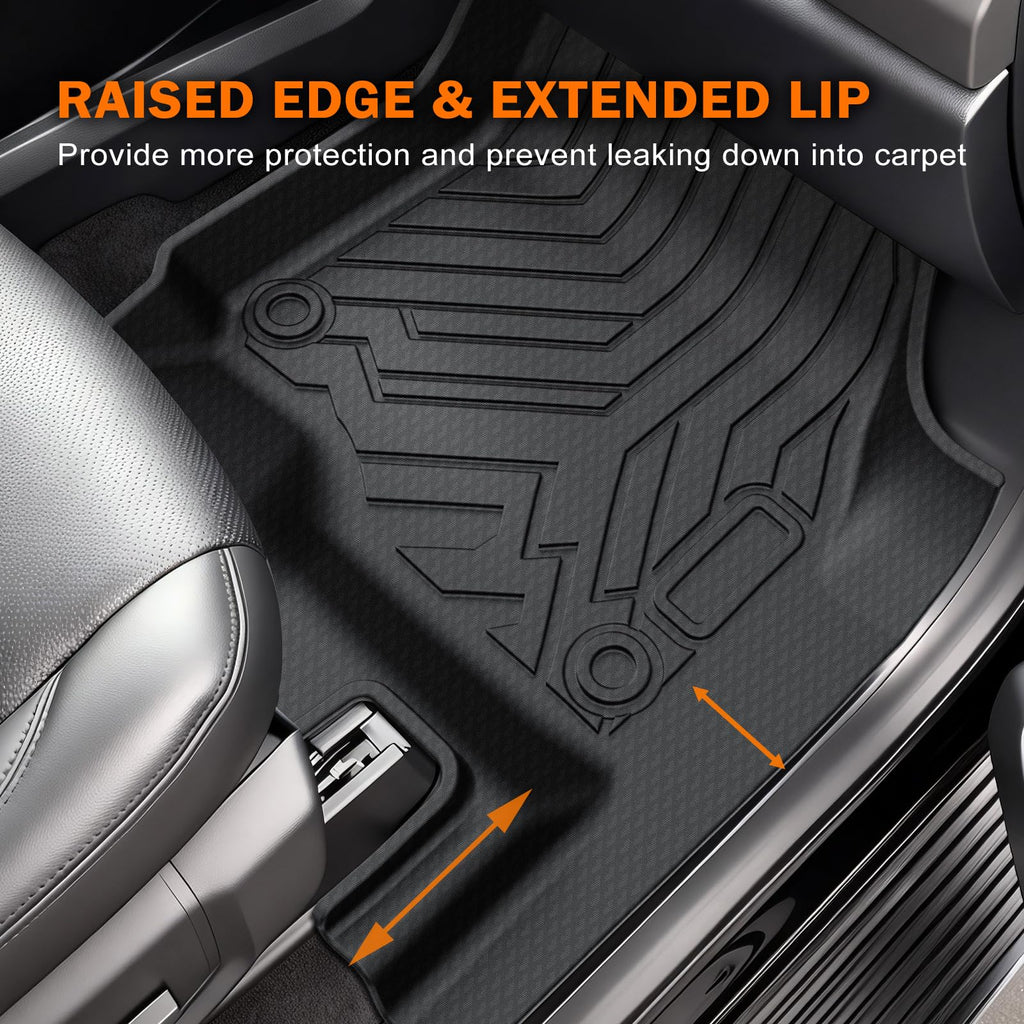 KUST Floor Mats for Tesla Model S Accessories 2012-2024 2025 (Not for Plaid/Long Range) Custom Fit Floor Liners A ll Weather Protection 1st & 2nd Row High Edge Non-Slip