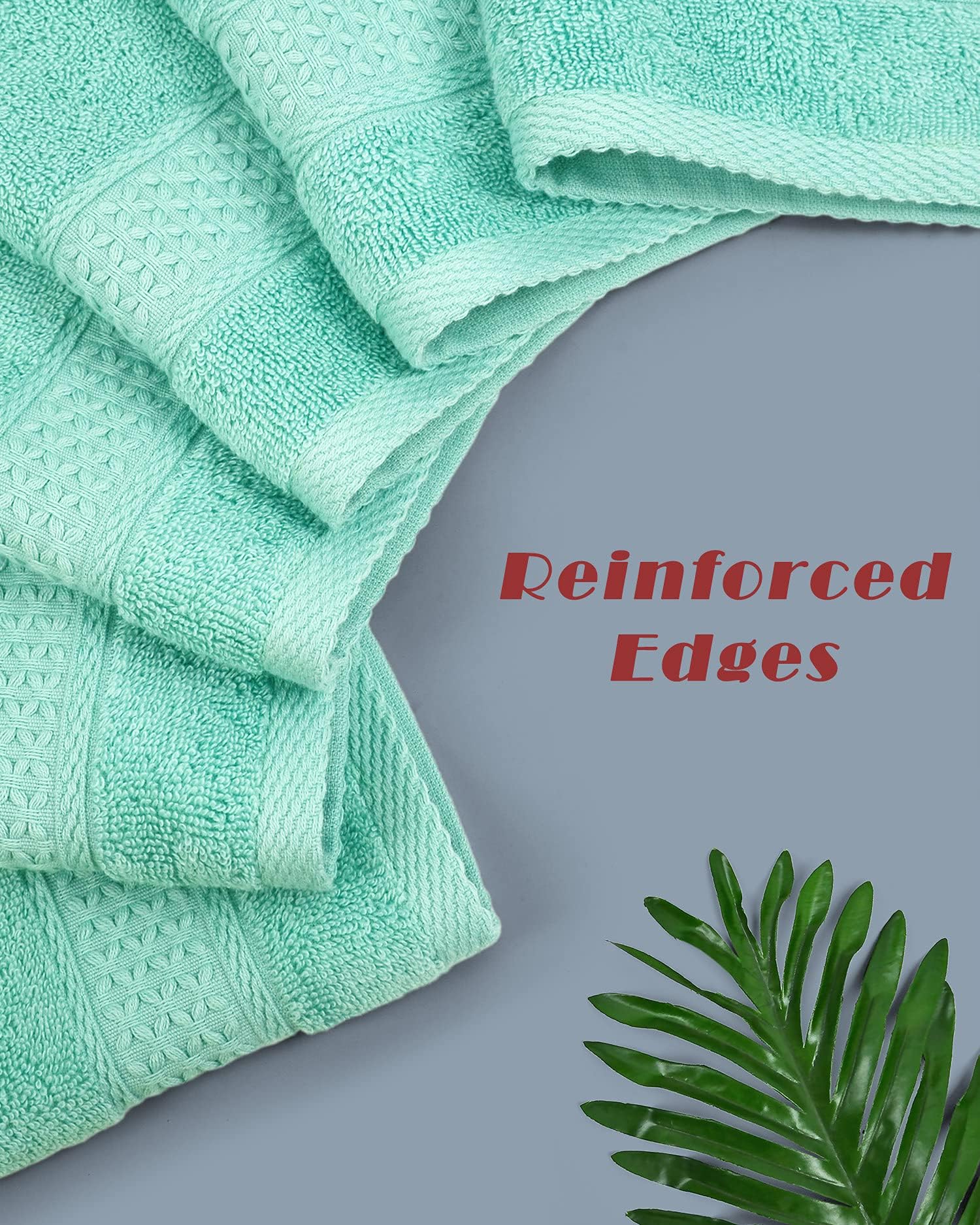 Cleanbear Face-Cloth Washcloths Set,100% Cotton, High Absorbent, 6-Pack 6 Colors, Size13 x13-deep Color