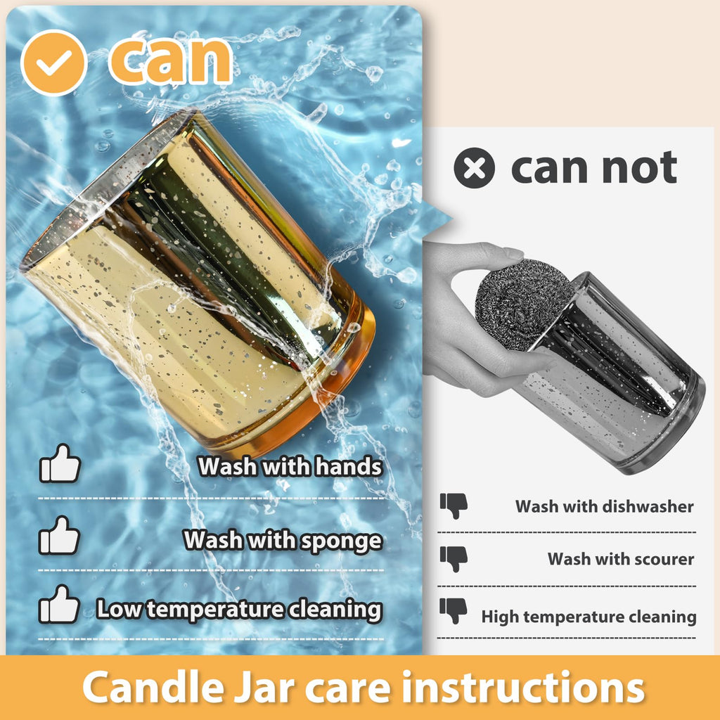SHOWIN 10 OZ Thick Candle Jars for Making Candles 15 Pcs, Empty Jars with Wood Lids for Candle Making, Sample Container, Inner Black