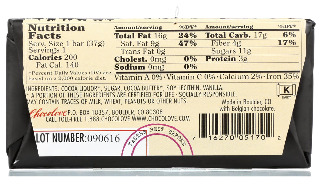 Chocolove Strong Dark Chocolate Mini, 1.3 oz
