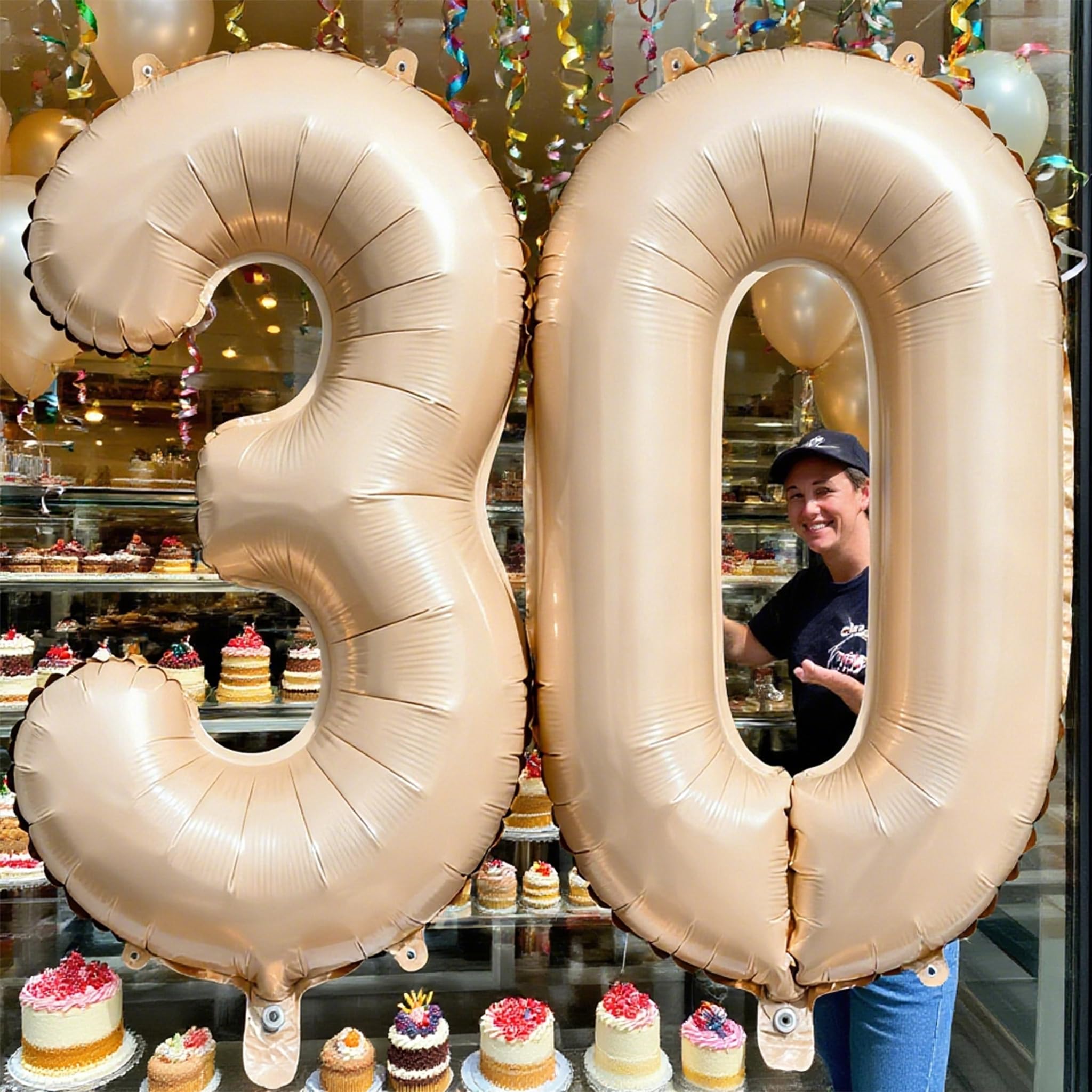 Brown Number 10 Balloons 40 Inch Giant Brown 10 Foil Mylar Balloons for 10th Birthday Anniversary Events Party Decorations