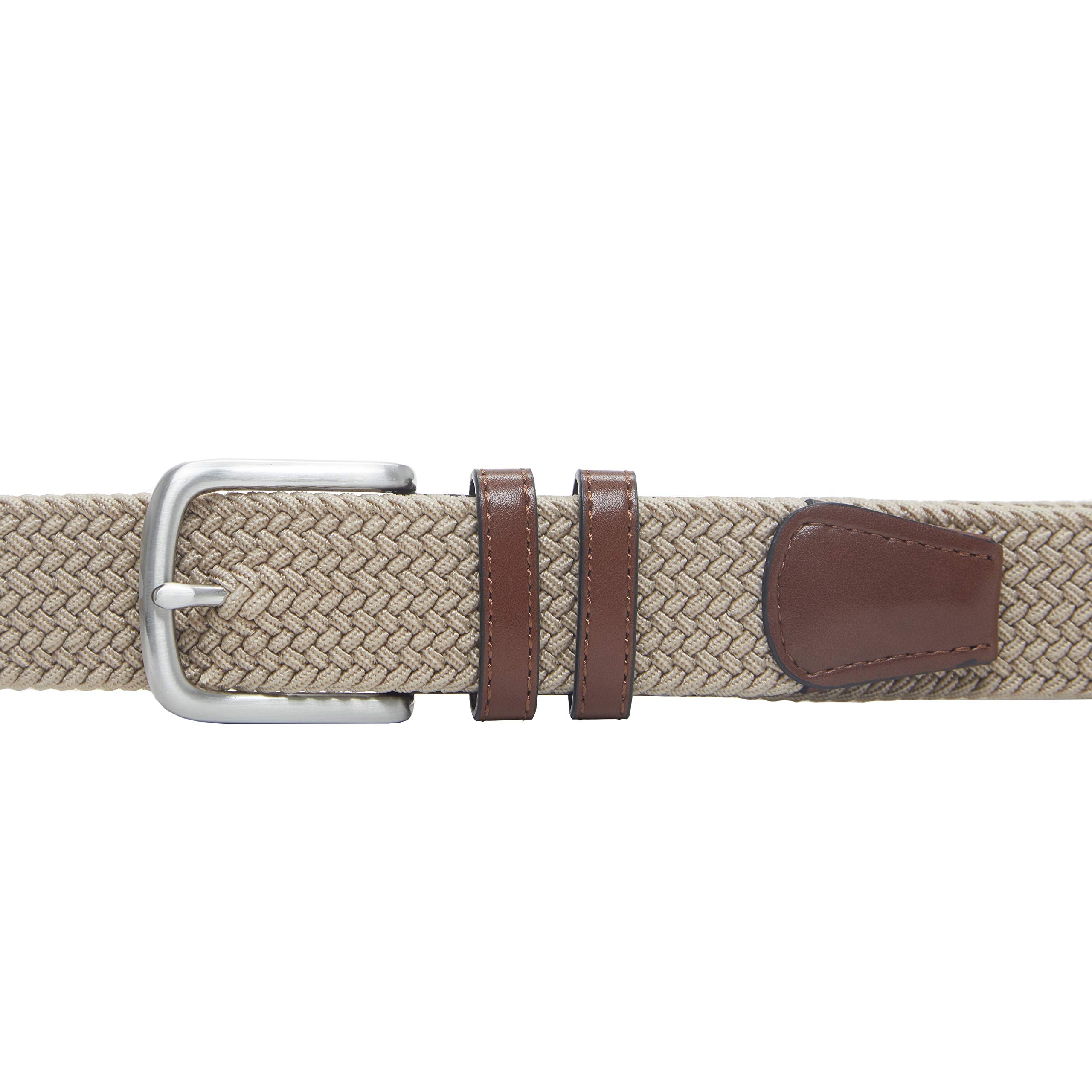 Amazon Essentials Men's Stretch Woven Braid Belt for Jeans