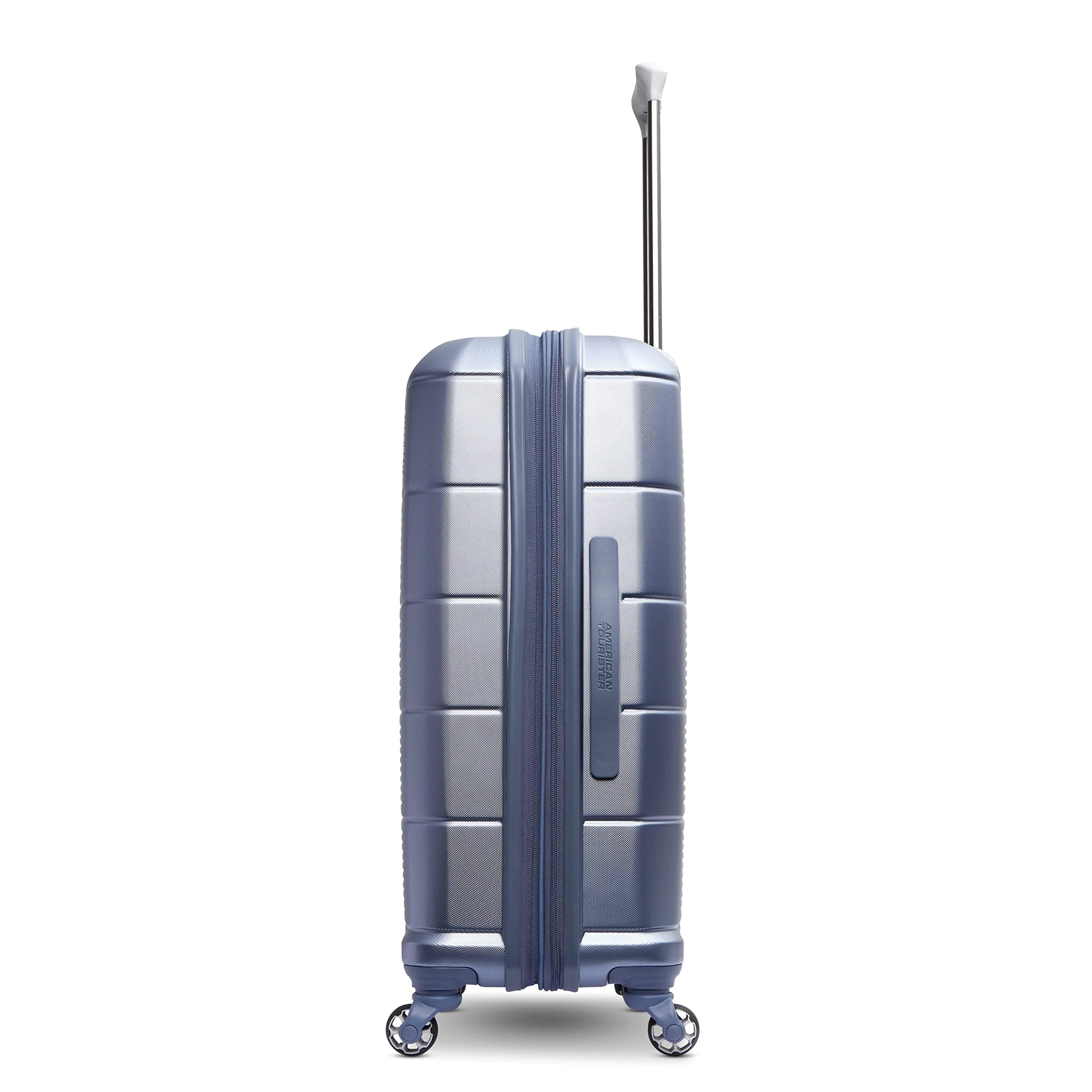 American Tourister Stratum 2.0 Expandable Hardside Luggage with Spinner Wheels, 2-Piece Set 20/28, Blue