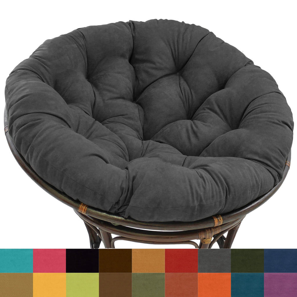 Blazing Needles Polyester Microsuede Papasan Cushion, 1 Count (Pack of 1), Aqua Blue
