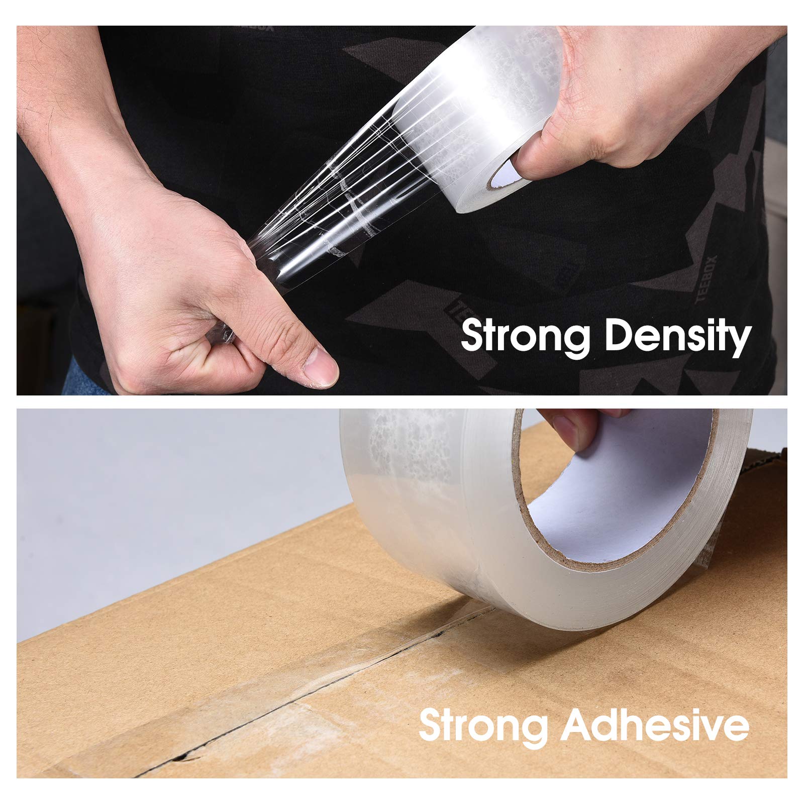 Pacific Mailer Clear Packing Tape, 2 Inch Wide, 2.0mil Thickness, 110 Yard Per Roll [Pack of 6 Rolls]