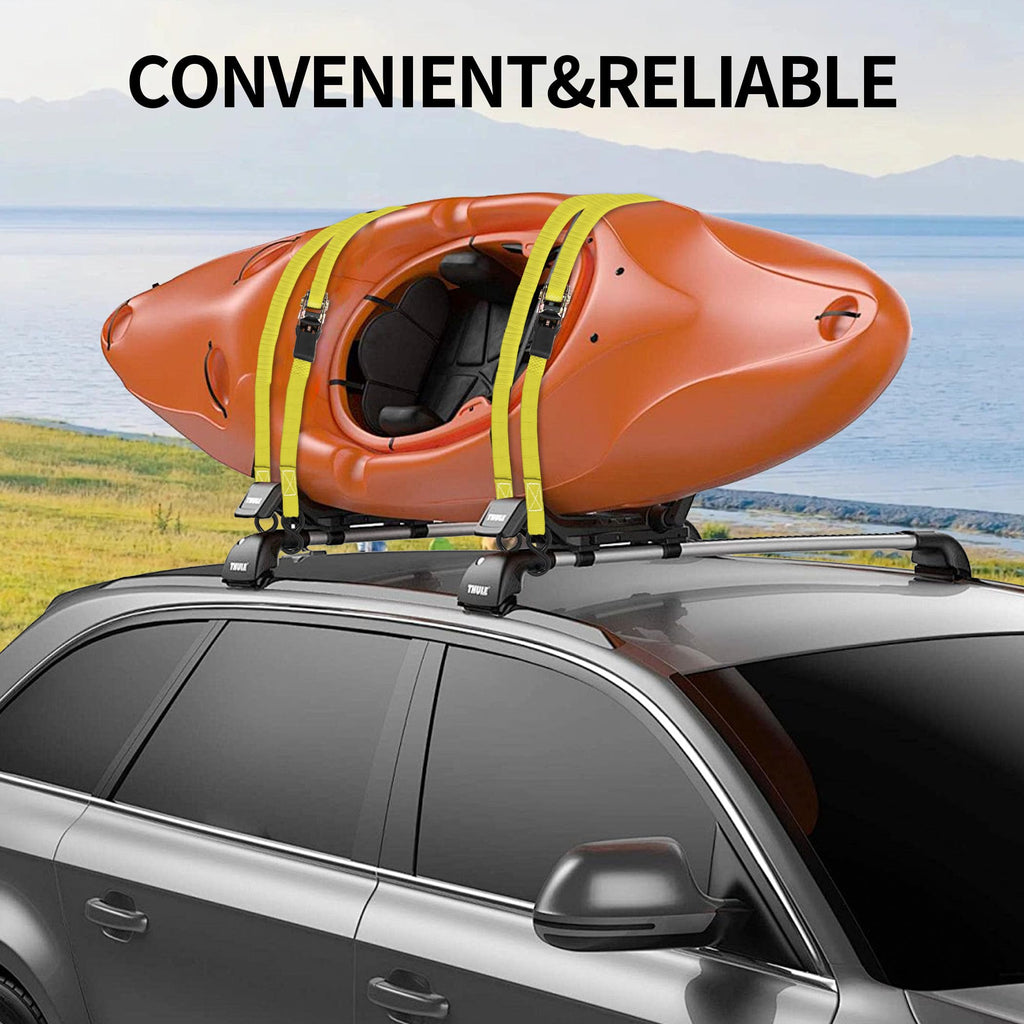 Cartman Ratchet Tie Down, 4Pk 15Ft, 500Lbs Load Cap/ 1500Lbs Break Strength, Cargo Straps for Moving Appliances, Lawn Equipment, Motorcycle in a Truck, with Carry Bag