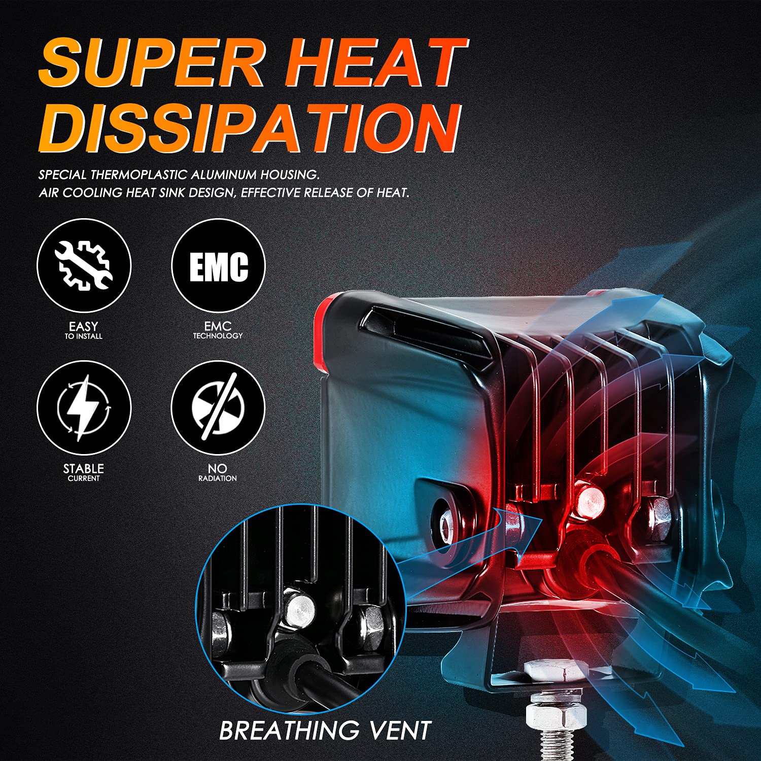 Auxbeam FA Series 3 Inch LED Cubes with DRL 2 Modes Spot Beam Offroad Lights 20W Driving Spotlights A-Pillar Ditch Lights for 4x4 Truck Car ATV Motorcycle, Pair