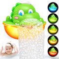 Bath Toys,Light-Up Bath Bubble Machine Automatic Bubble Maker Bathroom Toy for Kids Ages 1-3 4-8 Toddler Bathub Toy Easter Basket Stuffers Dinosaur Toys for Kids 3-5