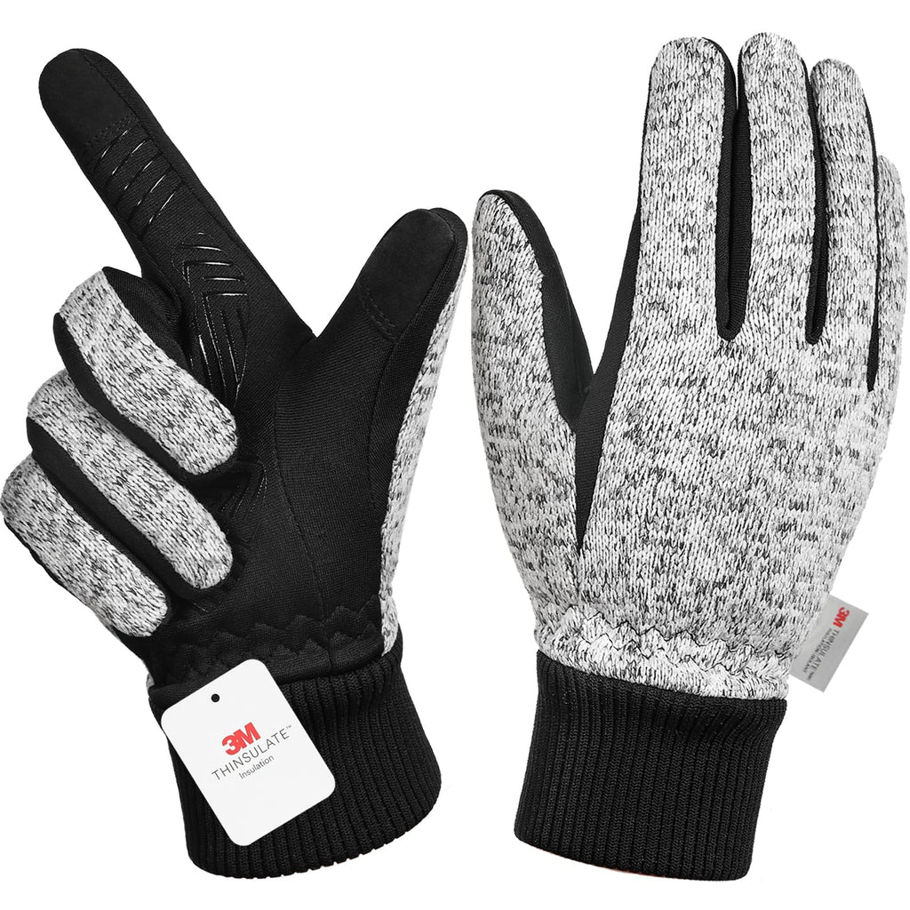 MOREOK Winter Gloves for Men/Women -10°F 3M Thinsulate Warm Touch Screen Snow Ski Bicycle Bike Gloves for Driving/Cycling/Running/Hiking