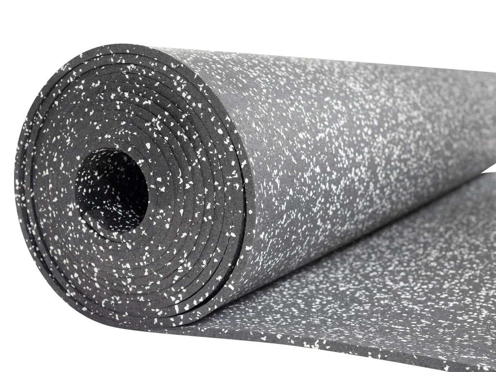 Playsafer Genaflex Rubber Gym Floor Mat, Heavy Duty Commercial Protective Gym Flooring Roll - 8mm Thick (10% Blue, 4' X 4')