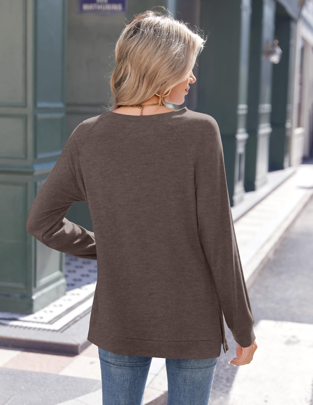 Zeagoo Womens Long Sleeve Tshirts Casual Tunic Tops Work Fashion Cute Sweaters Fall Outfits 2026 Dressy Blouse