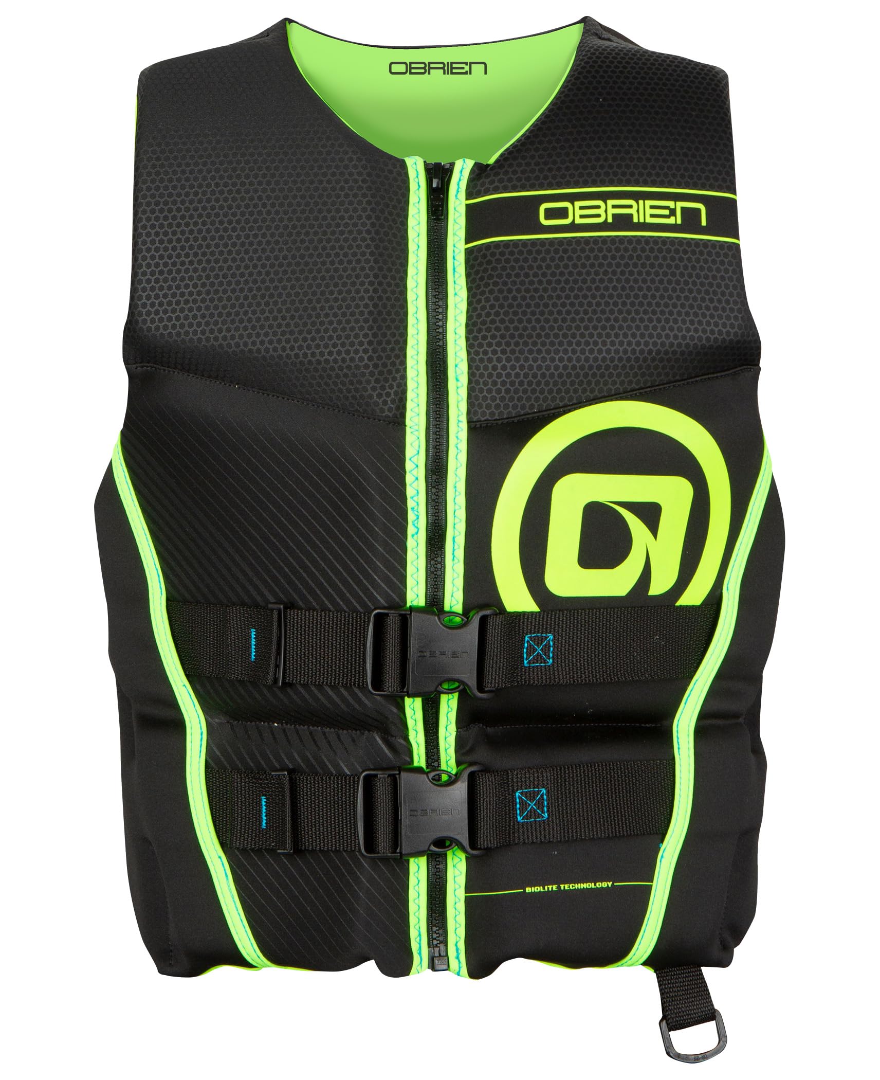 O'Brien Flex V-Back Life Jacket – Coast Guard Approved Adult Life Vest with Flex Fit Design, Lightweight Foam & Front Zip Closure for Watersports, Boating, and Jet Skiing