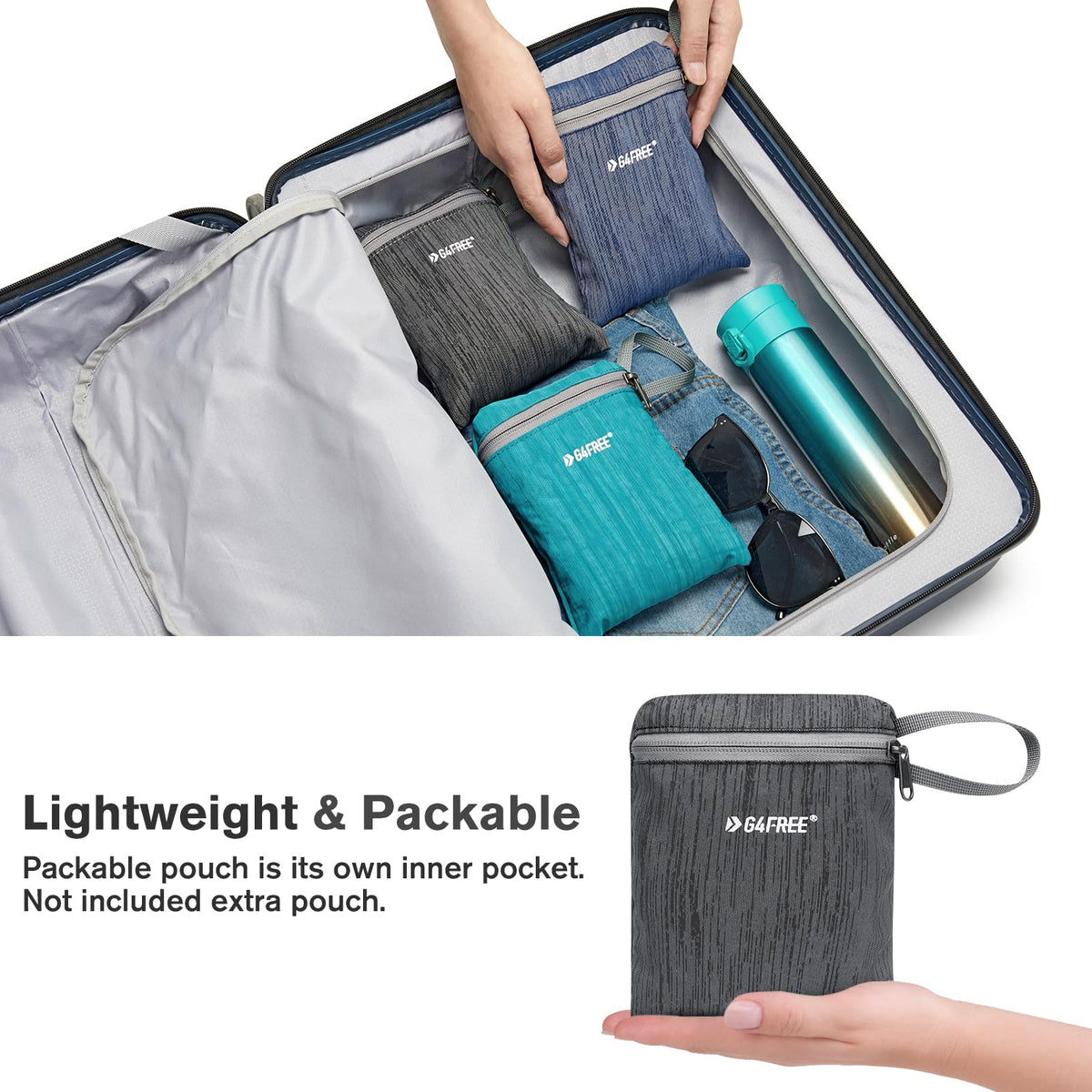 G4Free 10L/15L Hiking Backpack Lightweight Packable Hiking Daypack Small Travel Outdoor Foldable Shoulder Bag