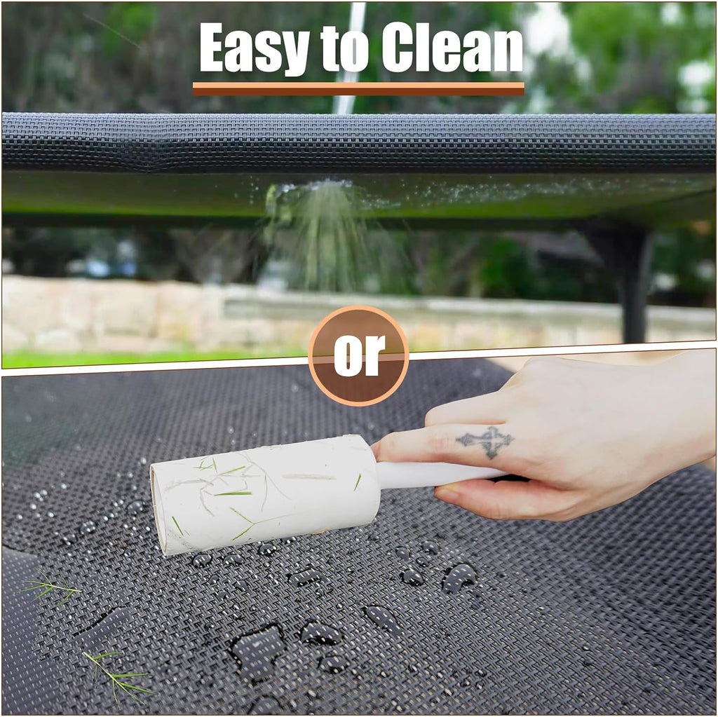 Garnpet Elevated Dog Bed for Large Dogs, Raised Dog Cot Fits Up to 120 LBs, Heavy Duty Pet Cots with Durable Supportive Teslin Recyclable Washable Mesh, Indoor & Outdoor Pet Bed, Black