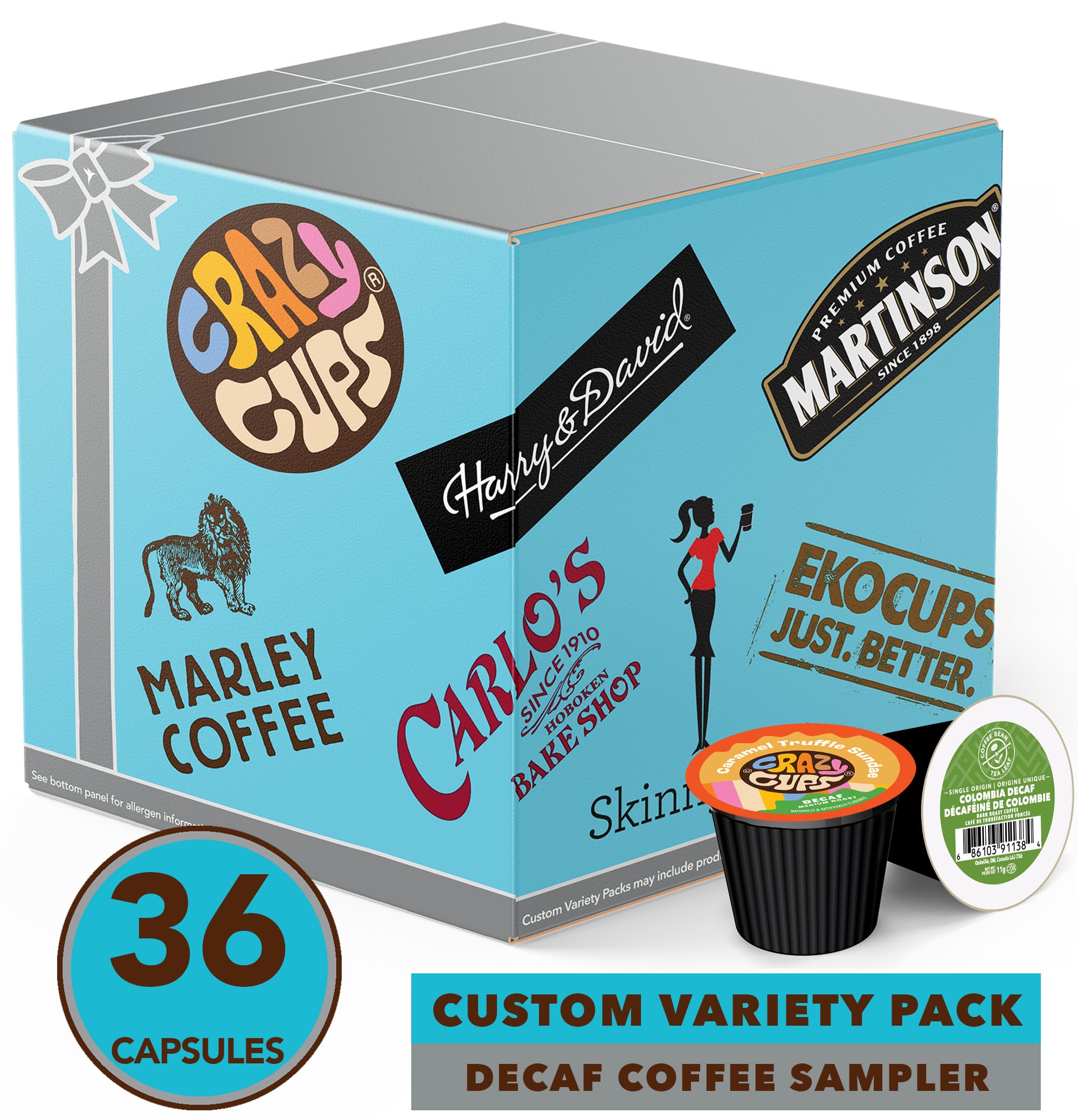 Coffee Variety Sampler, Including Dark Roast, Medium Roast, & Flavored Coffee Pods Variety Pack for Keurig K Cups Machines, Perfect Gift Set, 40 Count(Pack of 1)