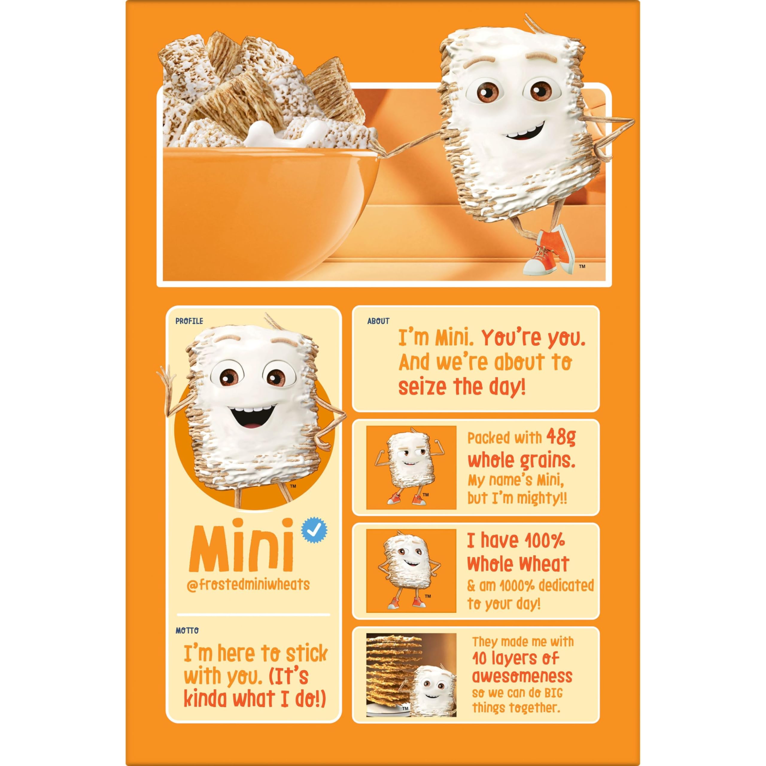 Kellogg's Frosted Mini-Wheats Cold Breakfast Cereal, High-Fiber, Whole Grain, Family Size, Original, 24oz Box (1 Box)