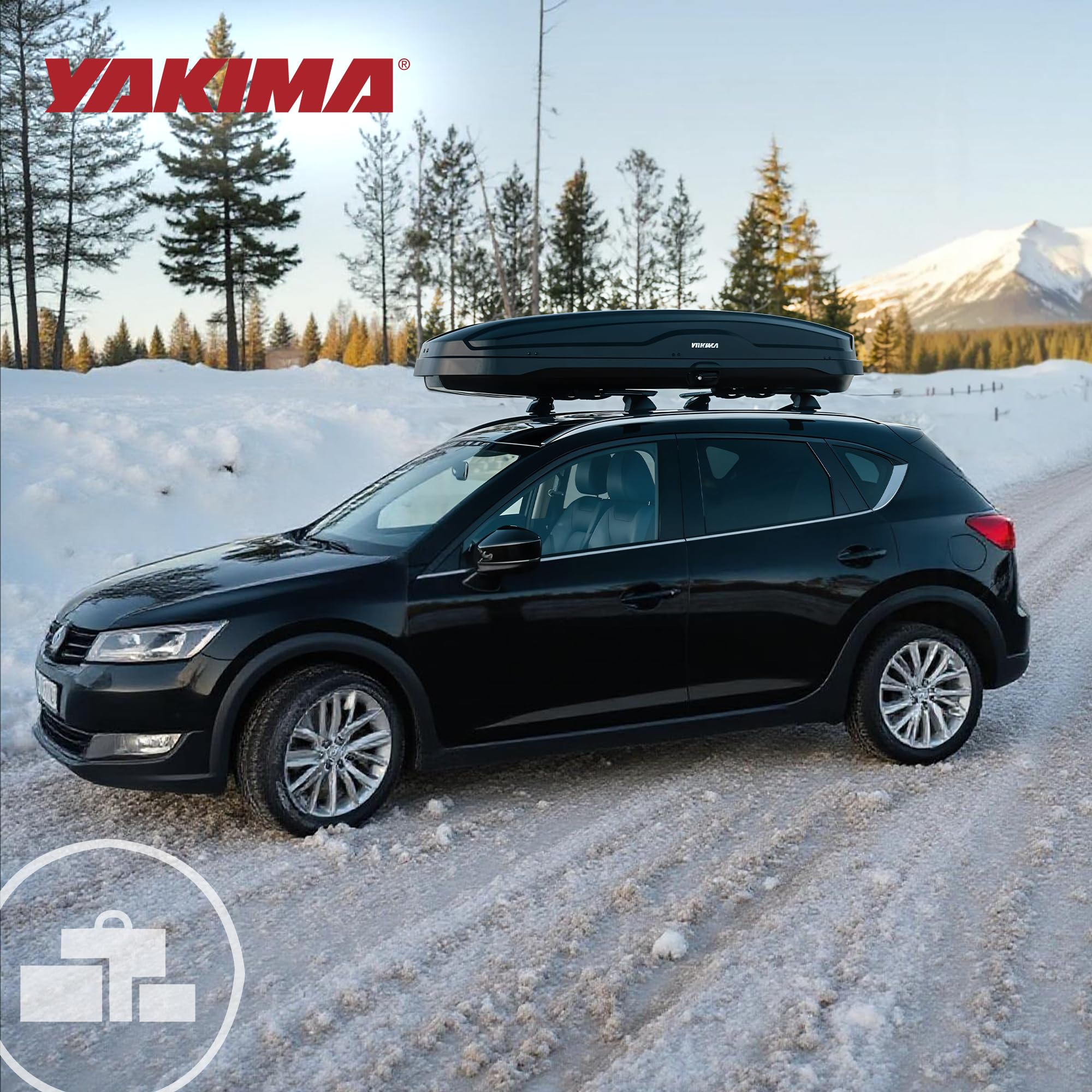 Yakima SkyBox NX 16 LG Rooftop Cargo Carrier, Hard Top Shell Box with SKS Lock, Fits Streamline Crossbars, 16 Cubic Feet, Black - Car and SUV Roof Storage for Luggage and Travel Accessories