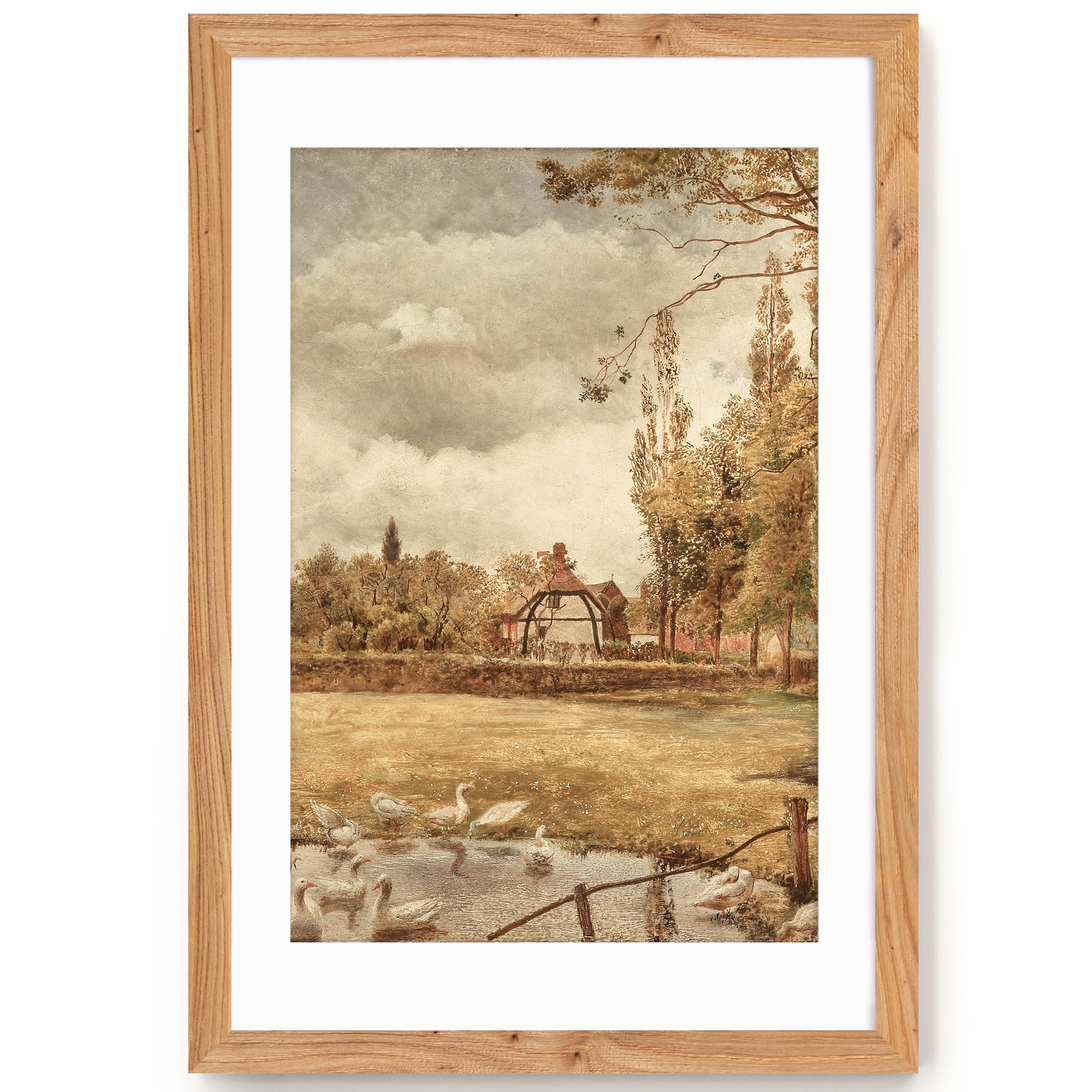 Fun Memories 5x7 Picture Frame with Mat for 4x6 Photo, Solid Elm Wood & Tempered Glass, Rustic Wall & Tabletop Display Frame, Grey, 1 Pack
