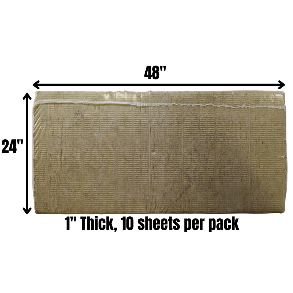 10 pk 24" x 48" x 1" Rockwool ProRox Mineral Wool, Replaces Owens Corning Thermafiber, BMW142-10PK