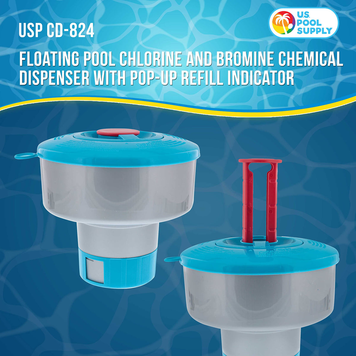U.S. Pool Supply Pool Chlorine Floater, 3" Tablet Floating Dispenser