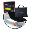 Fire Pit Mats for Under fire Pit 24" Round Non Combustable Heat Deflector Fire Resistant Fireproof Mat/Fireplace Mat. Pad Protector for firepit, Grill