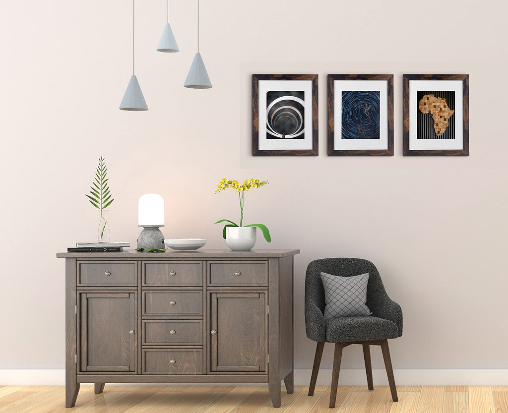 5x7 Picture Frame Gold, Display 5x7 without Mat or 4x6 with Mat, Wall Gallery Photo Frames