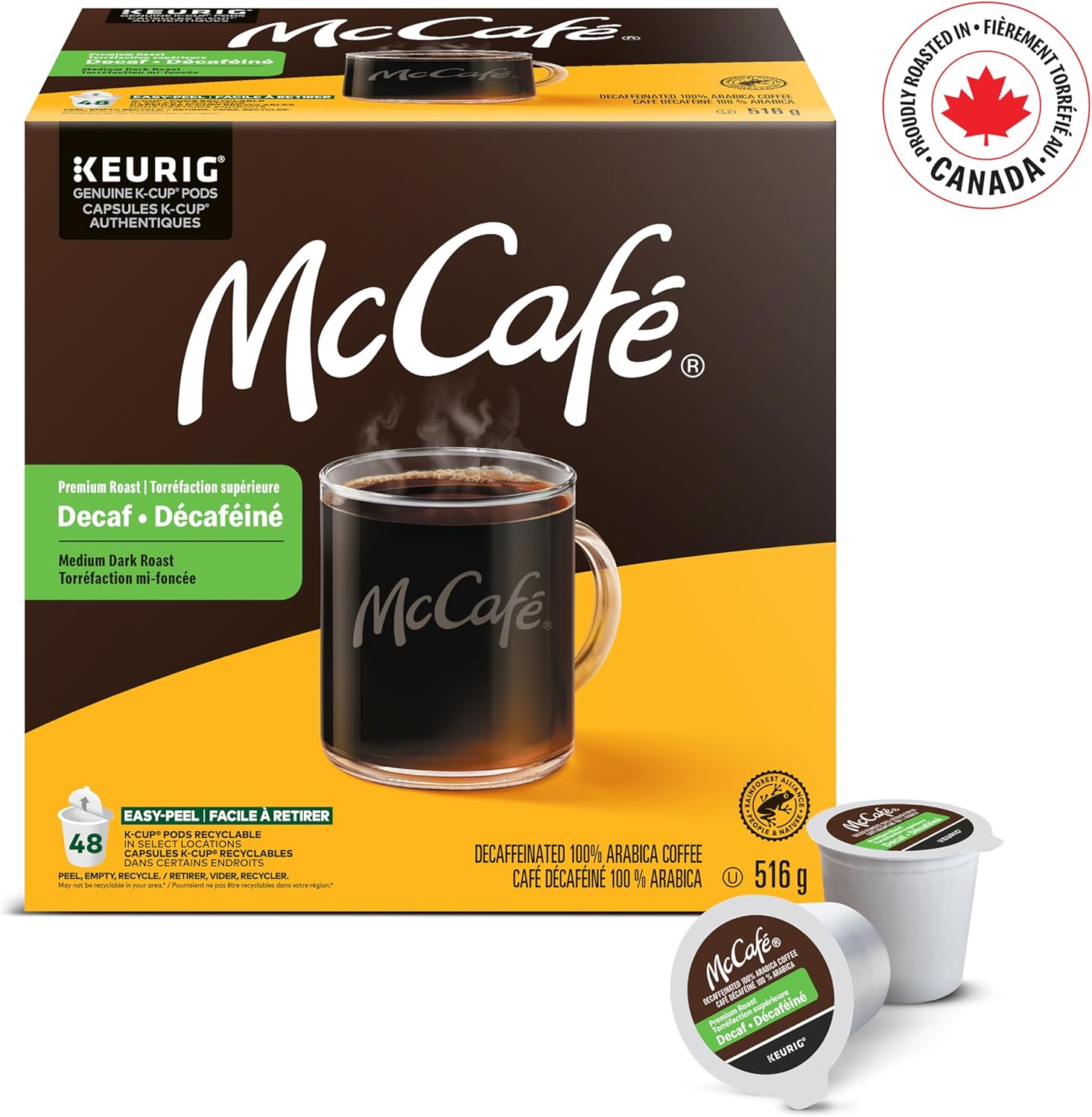 McCafe Premium Medium Dark Roast K-Cup Coffee Pods, 48 Count, For Keurig Coffee Makers